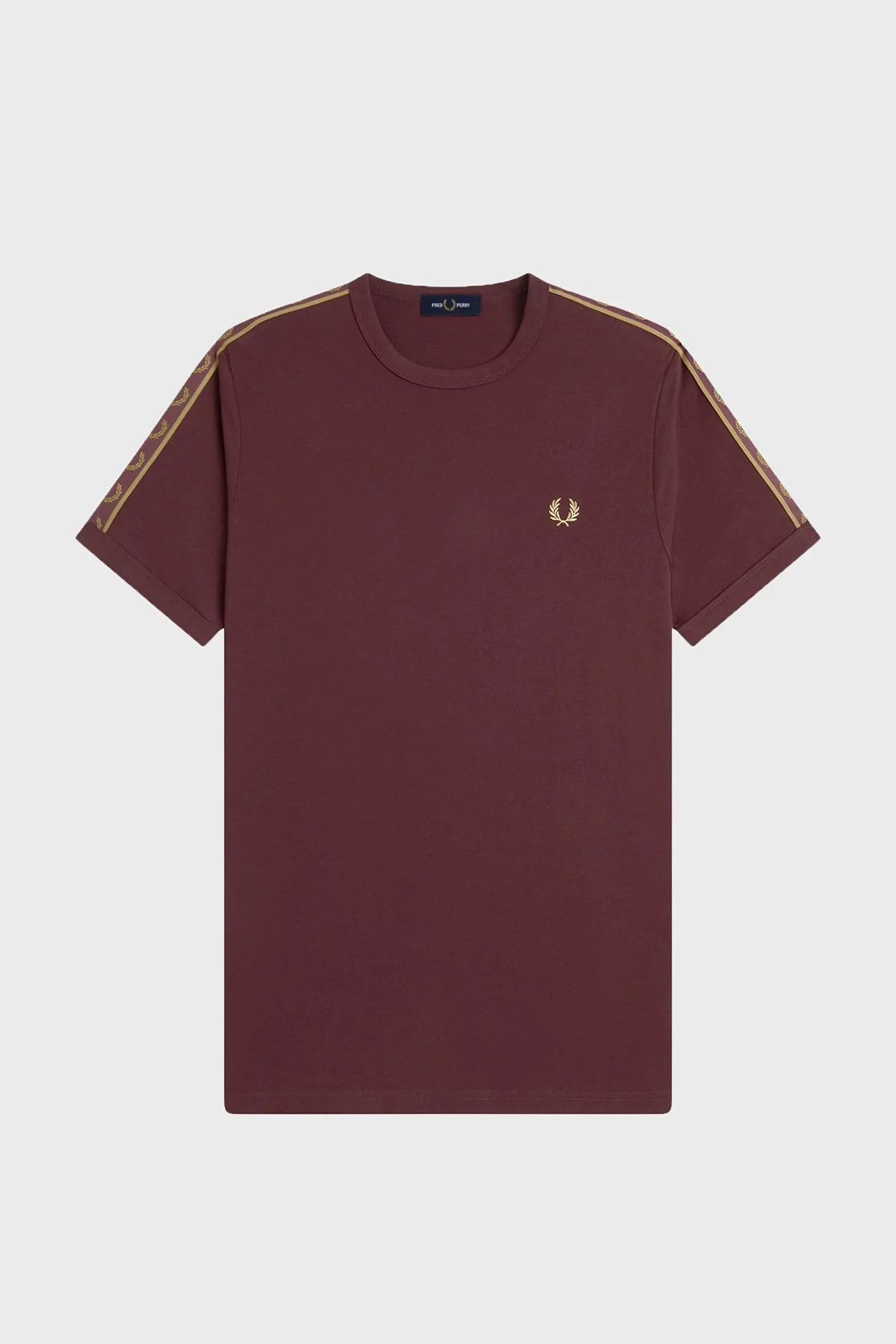 Fred Perry Pamuklu Regular Fit Logolu Bisiklet Yaka Erkek T Shirt M4613 69A BORDO - 6