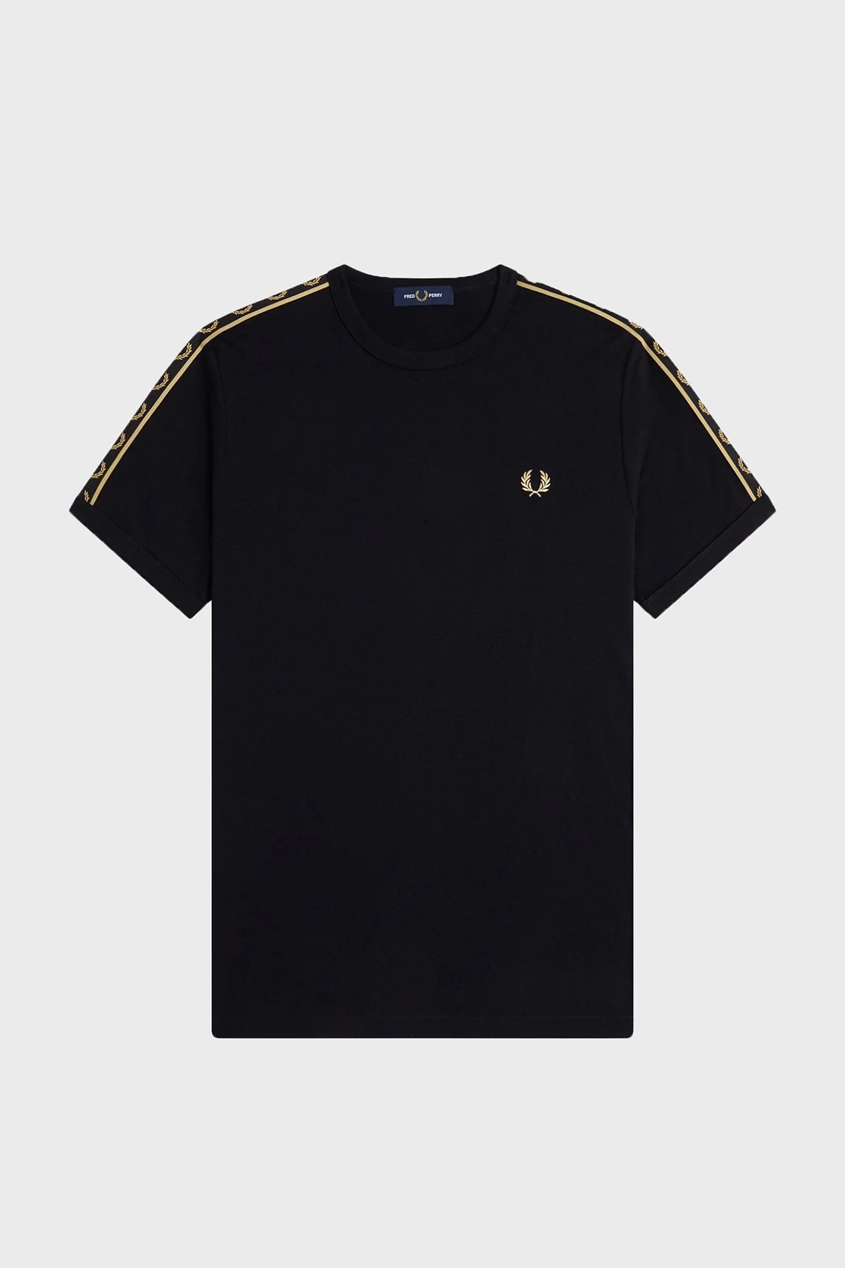 Fred Perry Pamuklu Regular Fit Logolu Bisiklet Yaka Erkek T Shirt M4613 90A SİYAH - 5