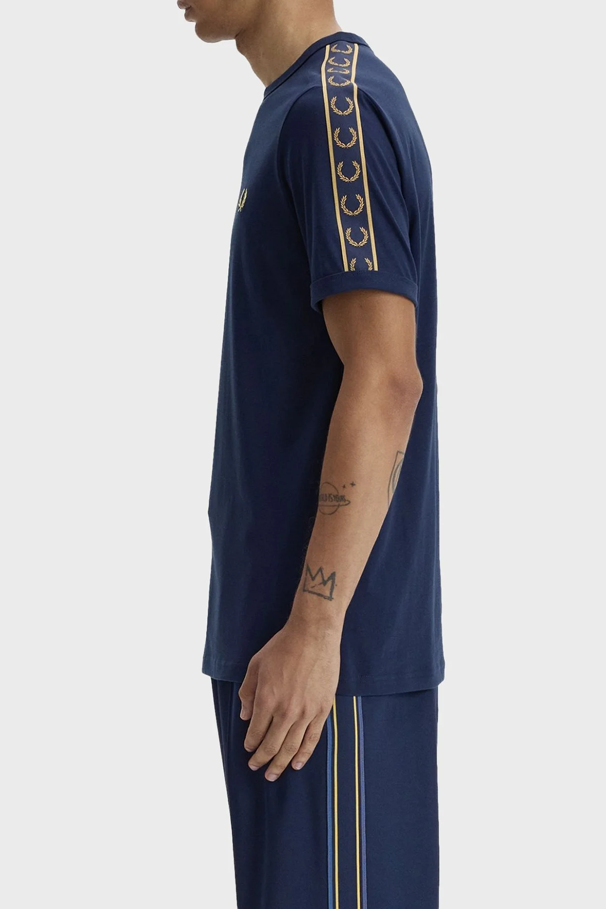 Fred Perry Pamuklu Regular Fit Logolu Bisiklet Yaka Erkek T Shirt M4613 91A LACİVERT - 2