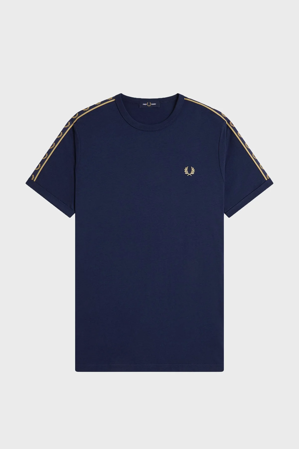 Fred Perry Pamuklu Regular Fit Logolu Bisiklet Yaka Erkek T Shirt M4613 91A LACİVERT - 4