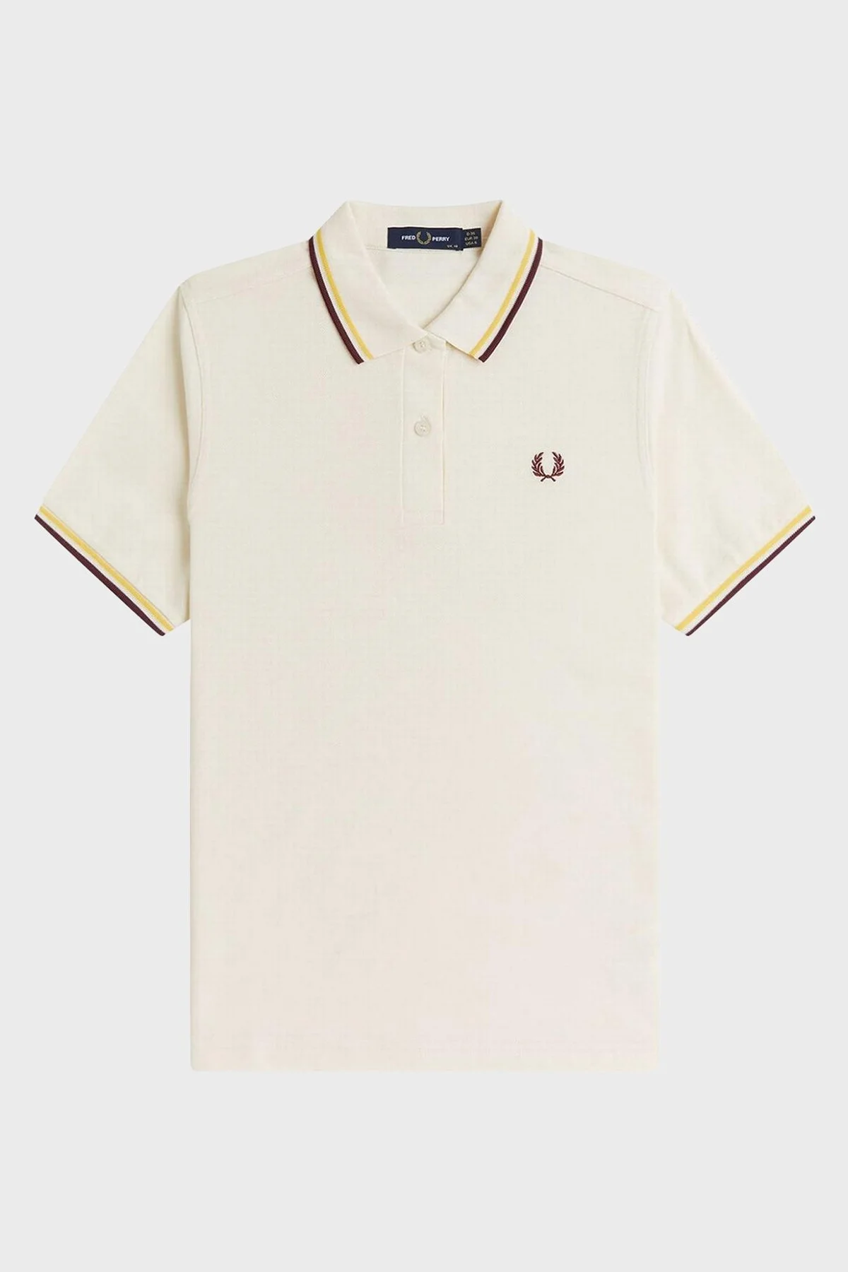 Fred Perry Pamuklu Regular Fit Logolu Düğmeli Bayan Polo G3600 18B KREM - 3