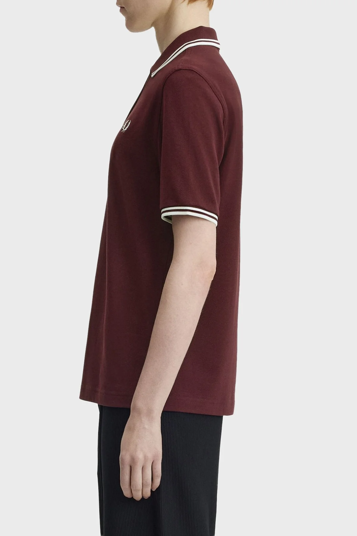 Fred Perry Pamuklu Regular Fit Logolu Düğmeli Bayan Polo G3600 597 BORDO - 3