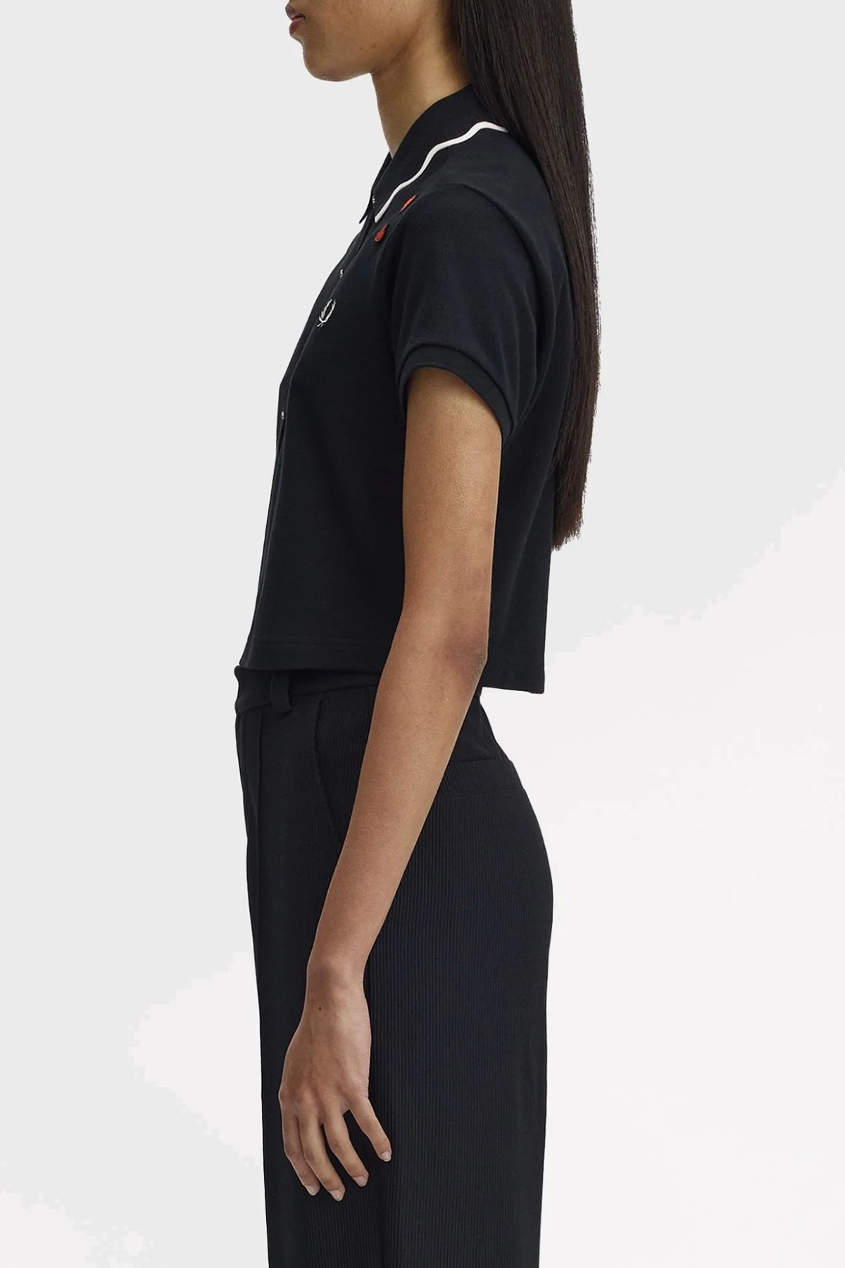 Fred Perry Pamuklu Regular Fit Logolu Düğmeli Bayan Polo SG2131 102 SİYAH - 3