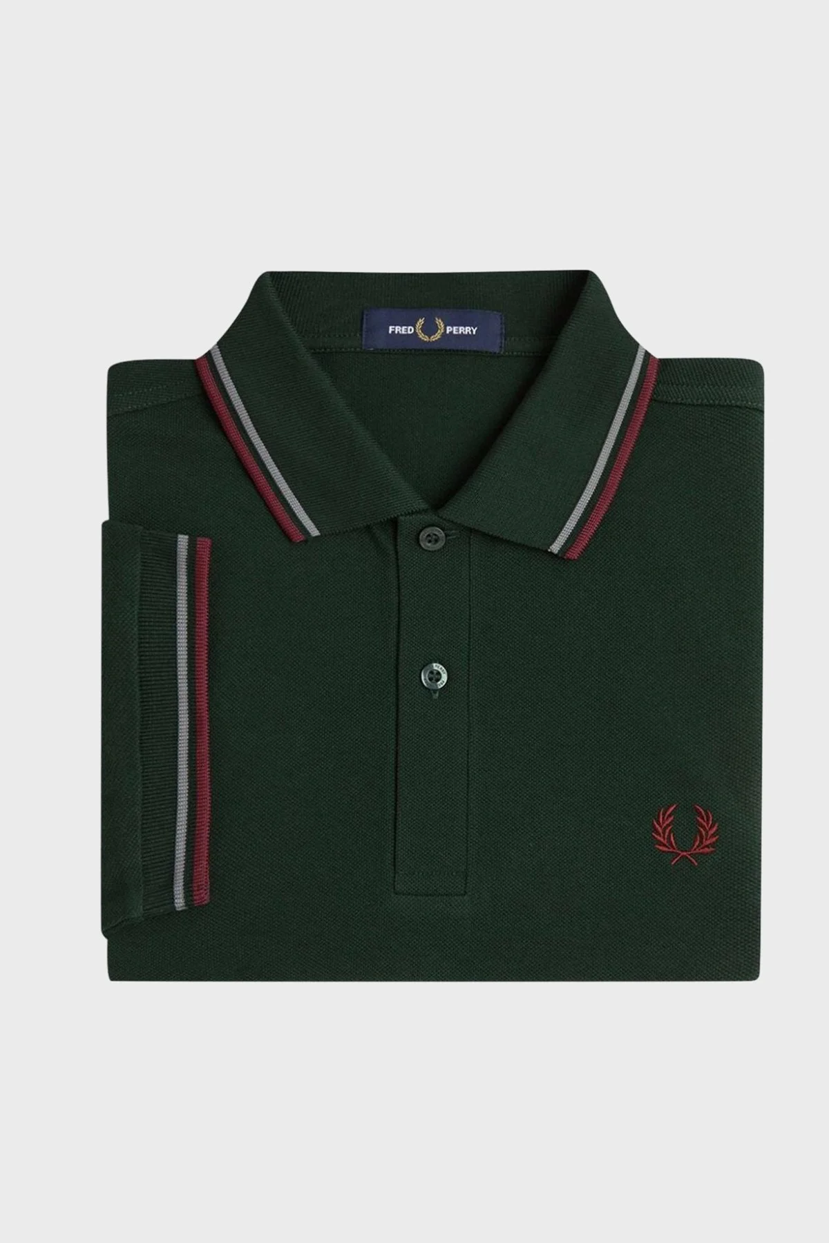 Fred Perry Pamuklu Regular Fit Logolu Düğmeli Erkek Polo M3600 85A HAKİ - 3