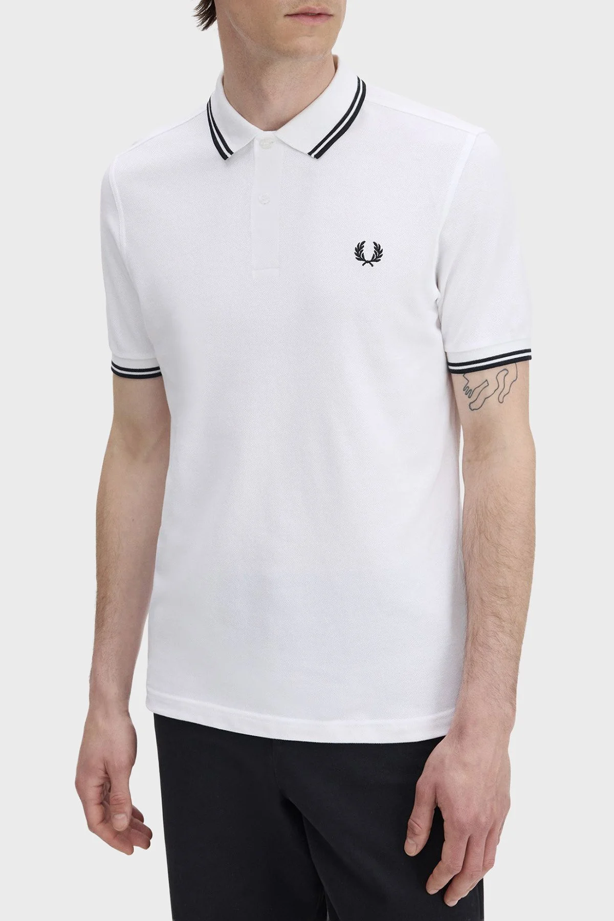 Fred Perry Pamuklu Regular Fit Logolu Düğmeli Erkek Polo M3600P 200 BEYAZ - 2