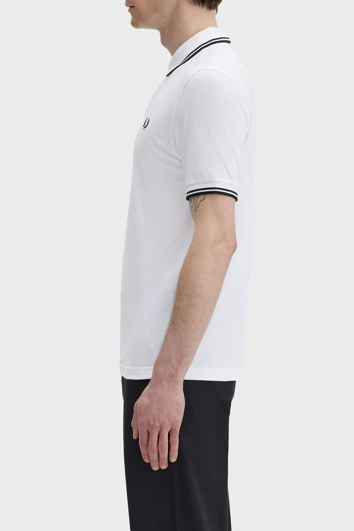 Fred Perry Pamuklu Regular Fit Logolu Düğmeli Erkek Polo M3600P 200 BEYAZ - 3