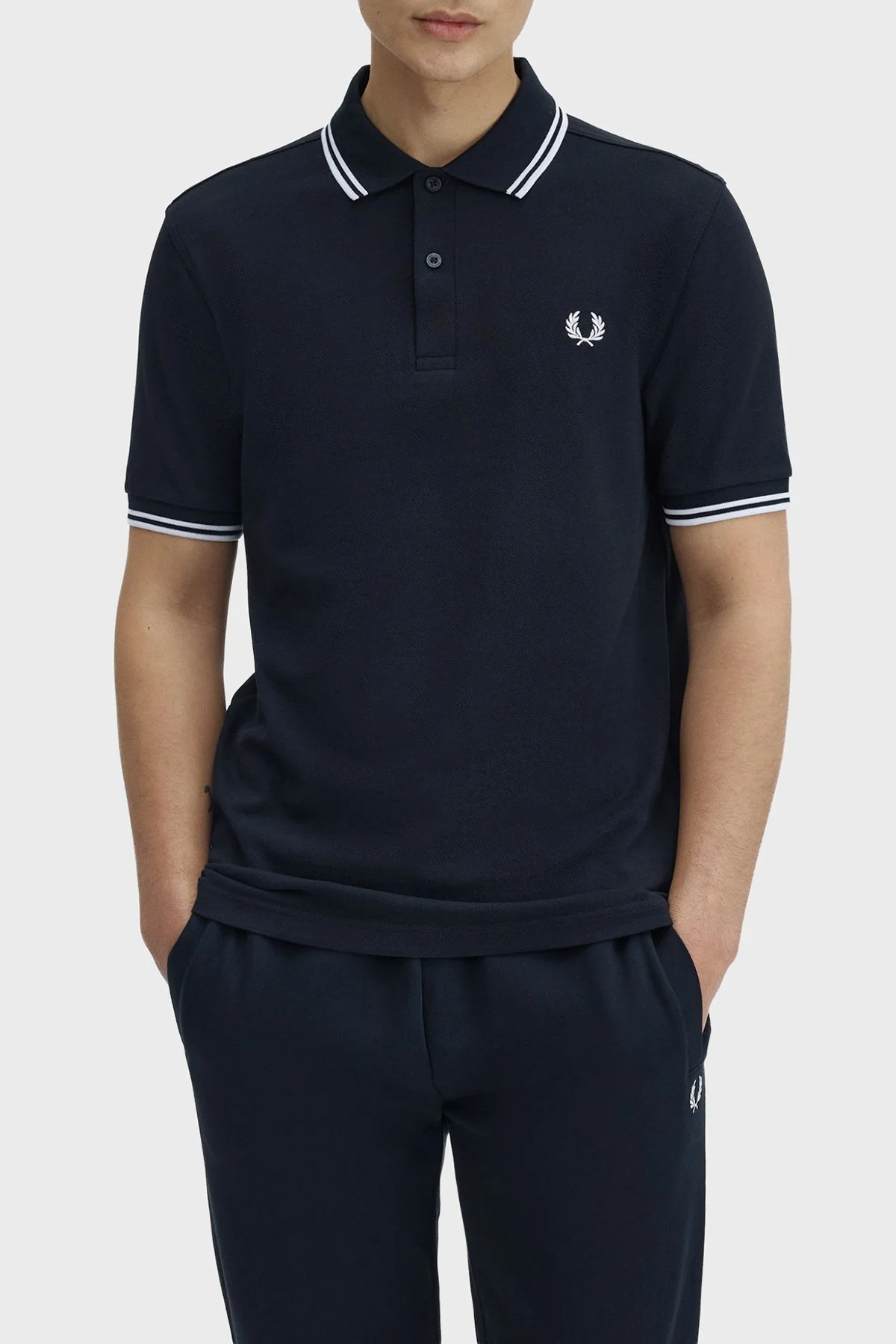 Fred Perry Pamuklu Regular Fit Logolu Düğmeli Erkek Polo M3600P 238 LACİVERT - 3