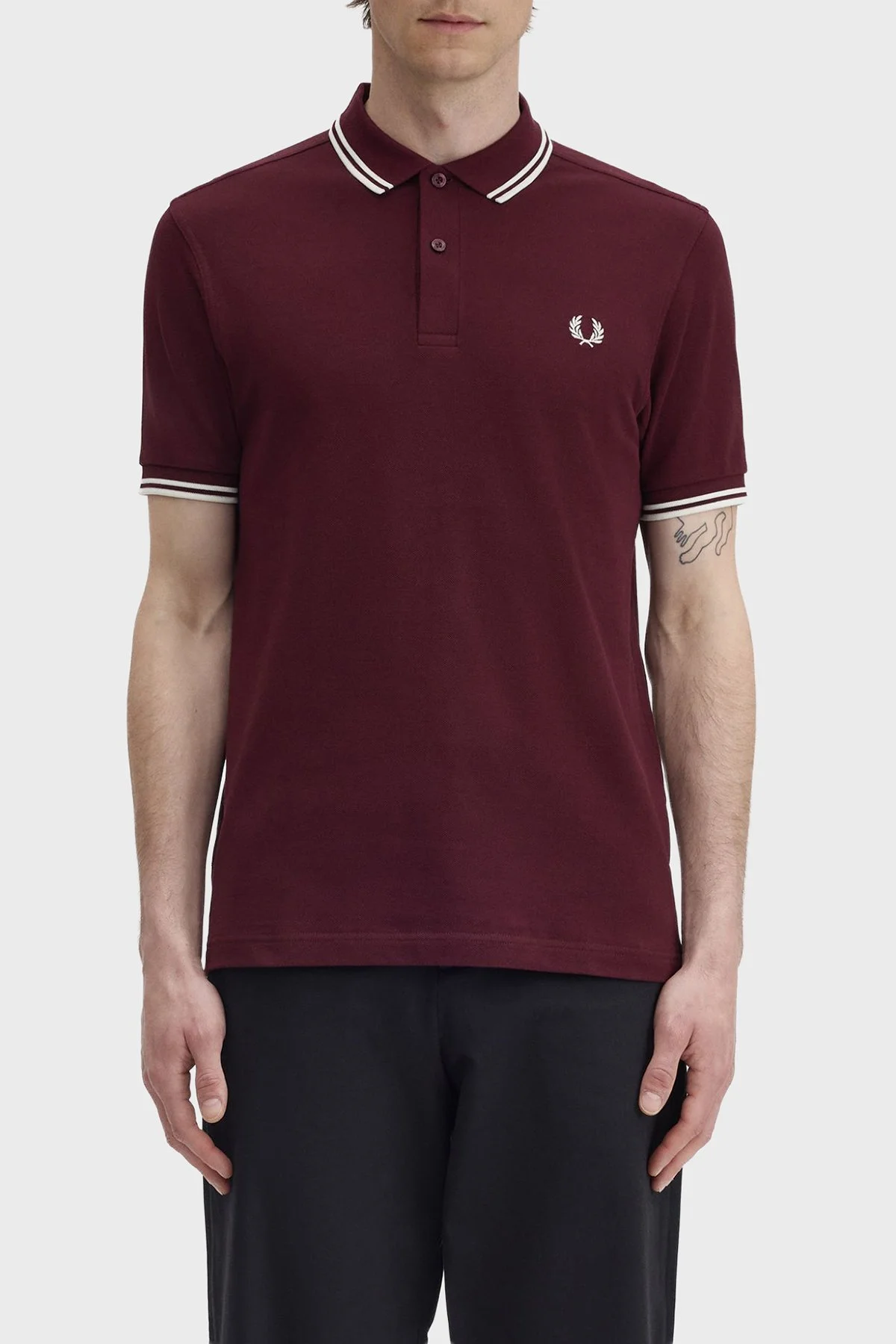 Fred Perry Pamuklu Regular Fit Logolu Düğmeli Erkek Polo M3600P 597 BORDO - 1
