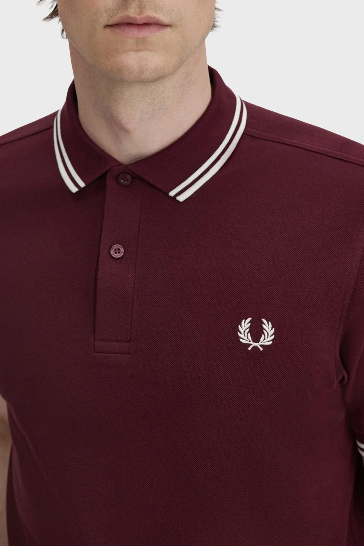 Fred Perry Pamuklu Regular Fit Logolu Düğmeli Erkek Polo M3600P 597 BORDO - 4