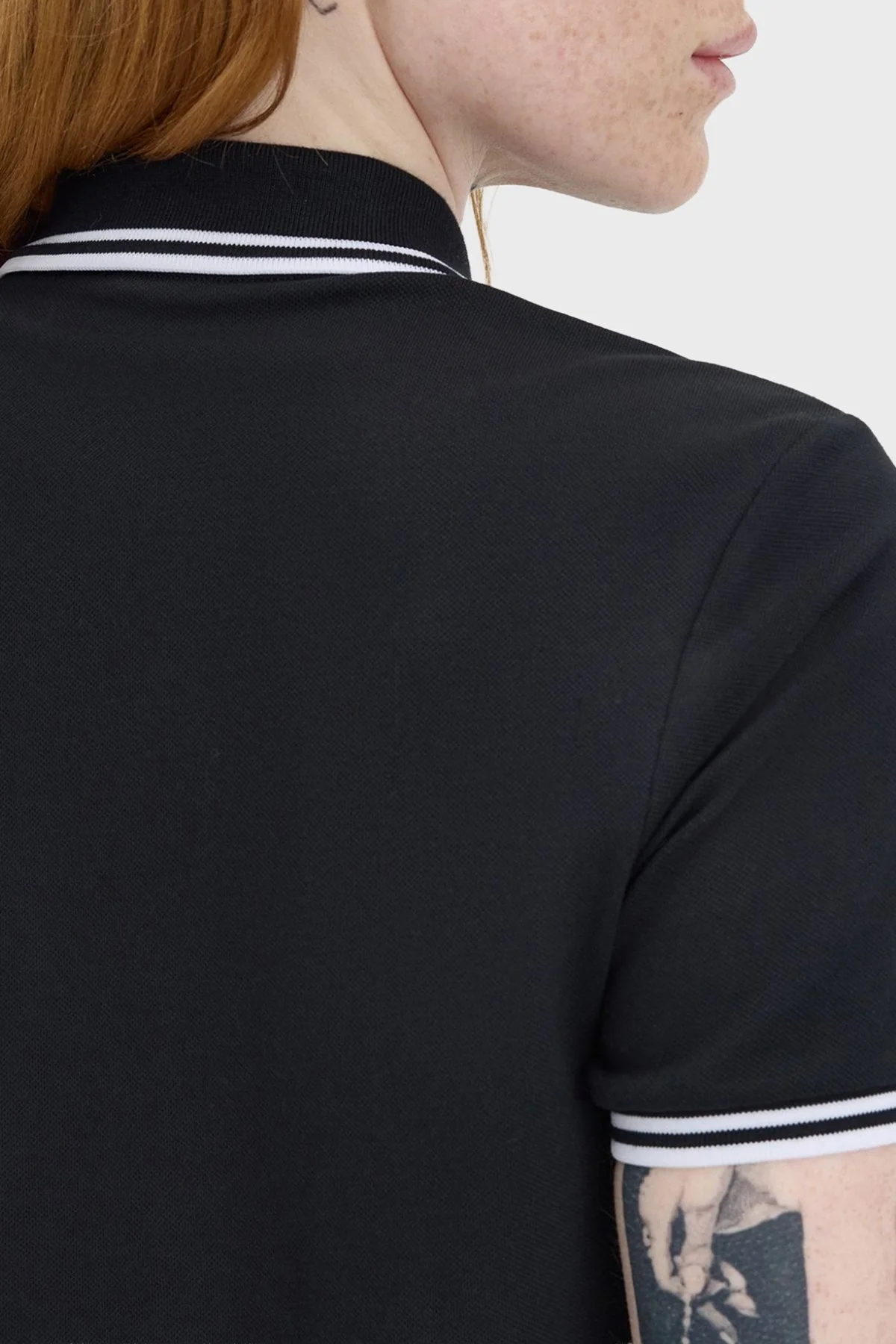 Fred Perry Pamuklu Regular Fit Logolu Düğmeli Polo Yaka Kadın Elbise D3600 350 SİYAH - 7