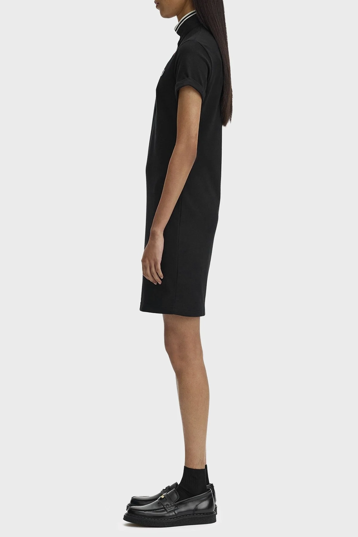 Fred Perry Pamuklu Regular Fit Logolu Düğmeli Polo Yaka Bayan Elbise SD2140 102 SİYAH - 3