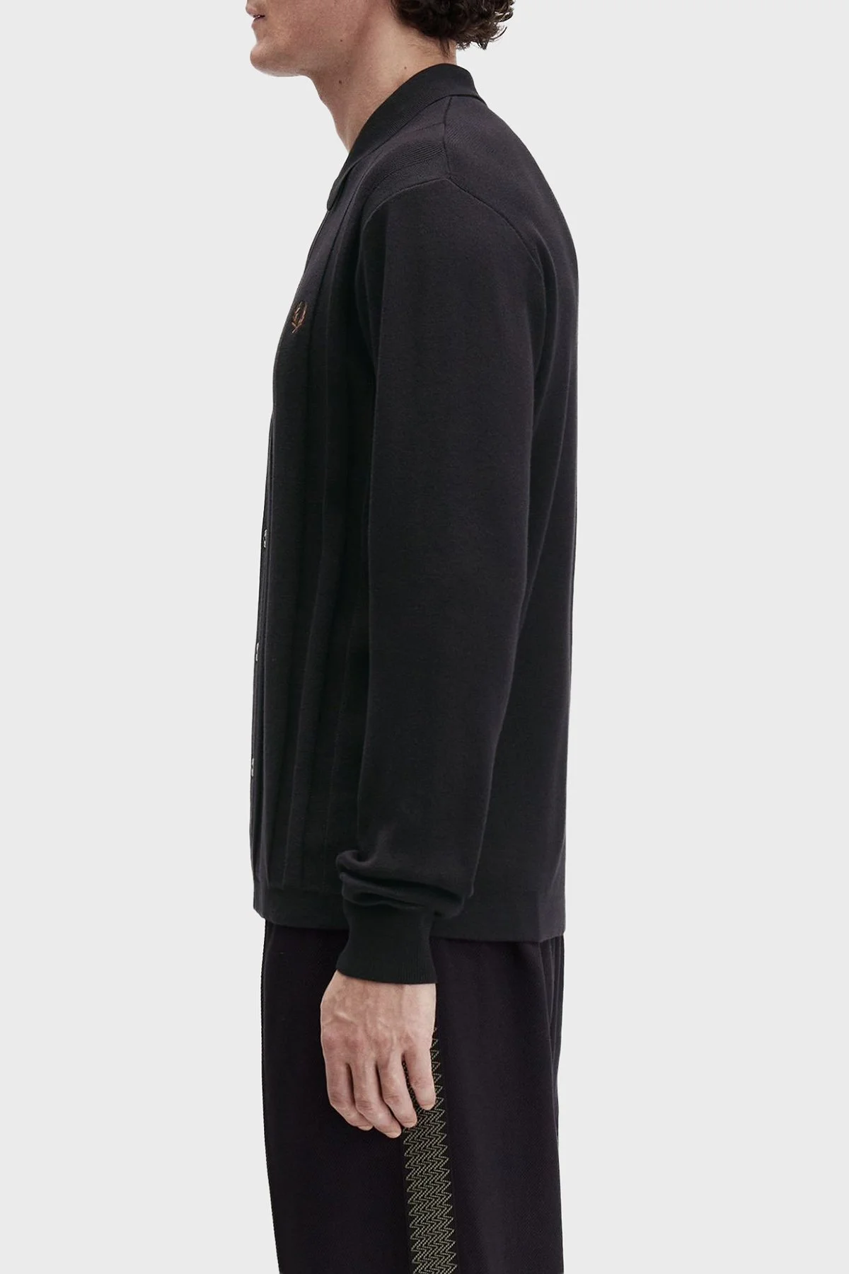 Fred Perry Pamuklu Regular Fit Uzun Kollu Örme Erkek Gömlek K9726 102 SİYAH - 2