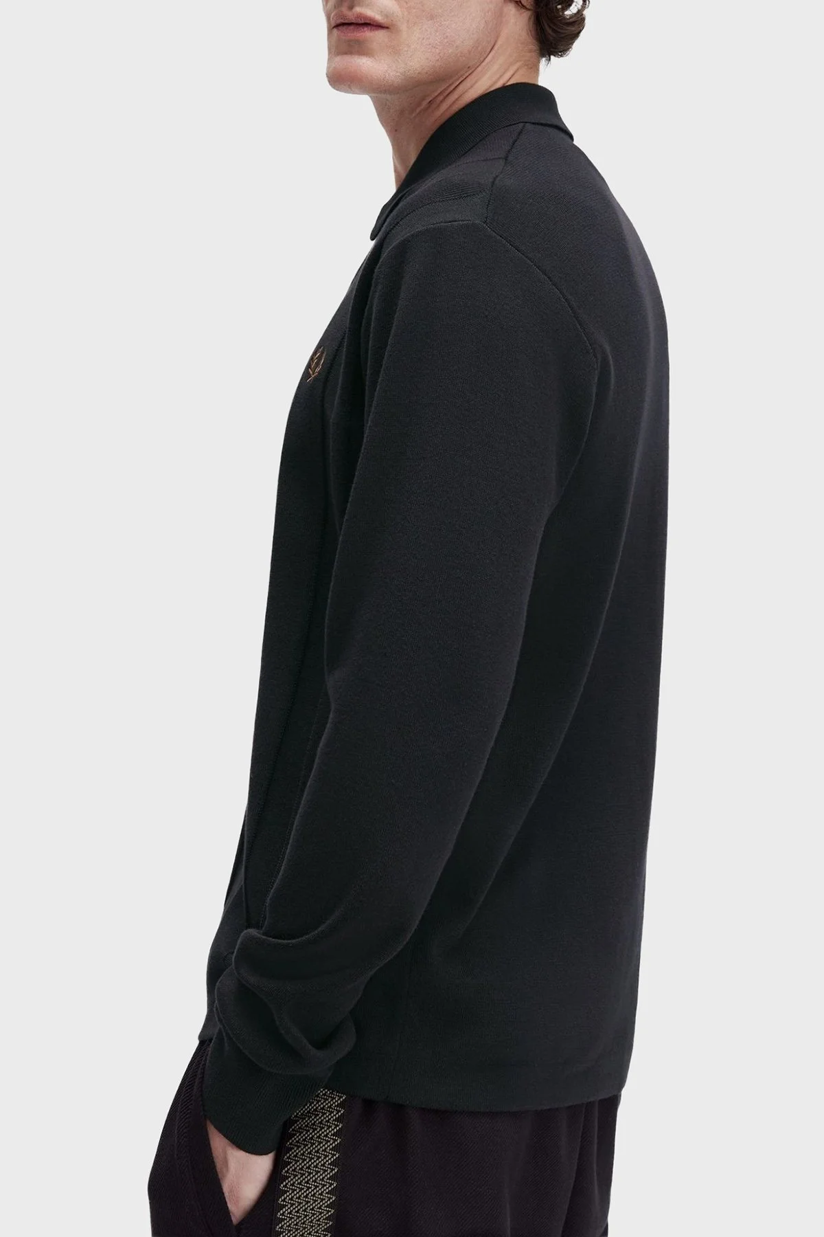 Fred Perry Pamuklu Regular Fit Uzun Kollu Örme Erkek Gömlek K9726 102 SİYAH - 4