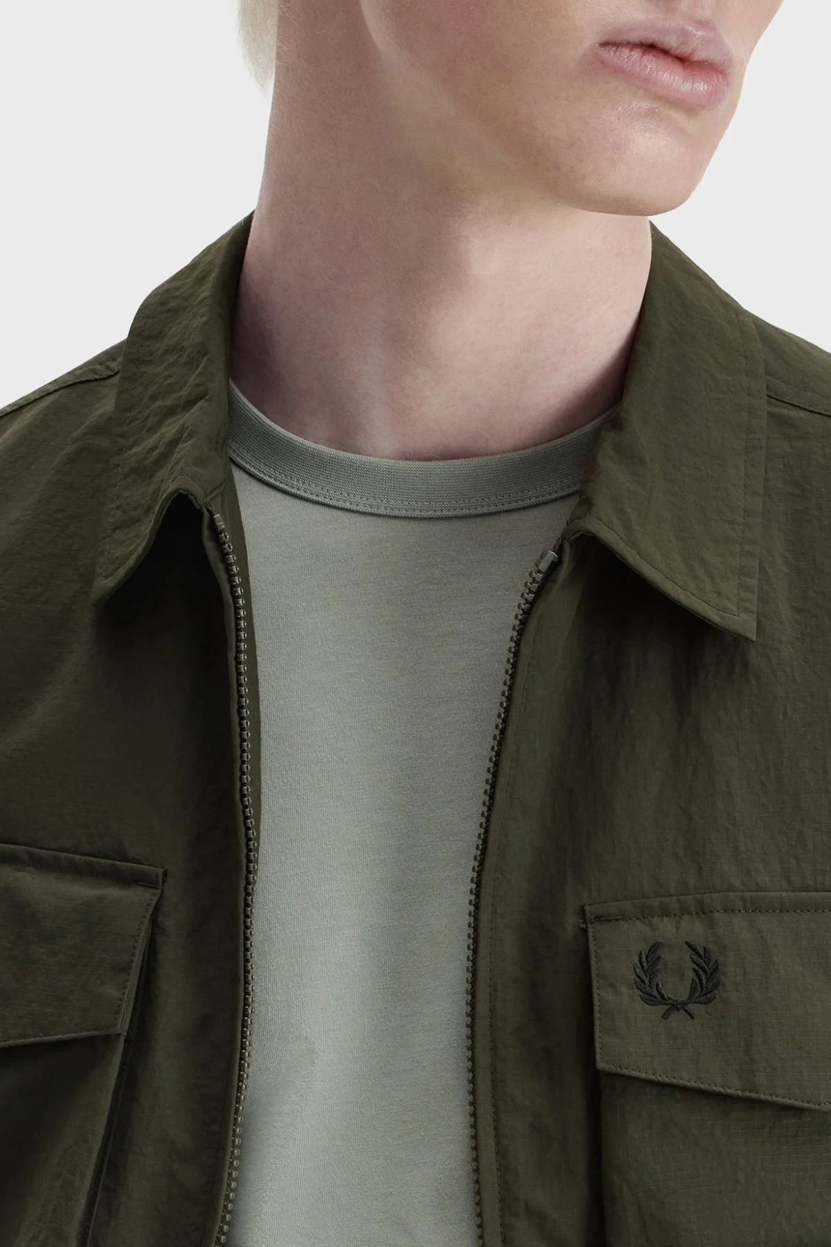 Fred Perry Regular Fit Ceket Yaka Cep Detay Erkek Mont M2402 408 HAKİ - 3