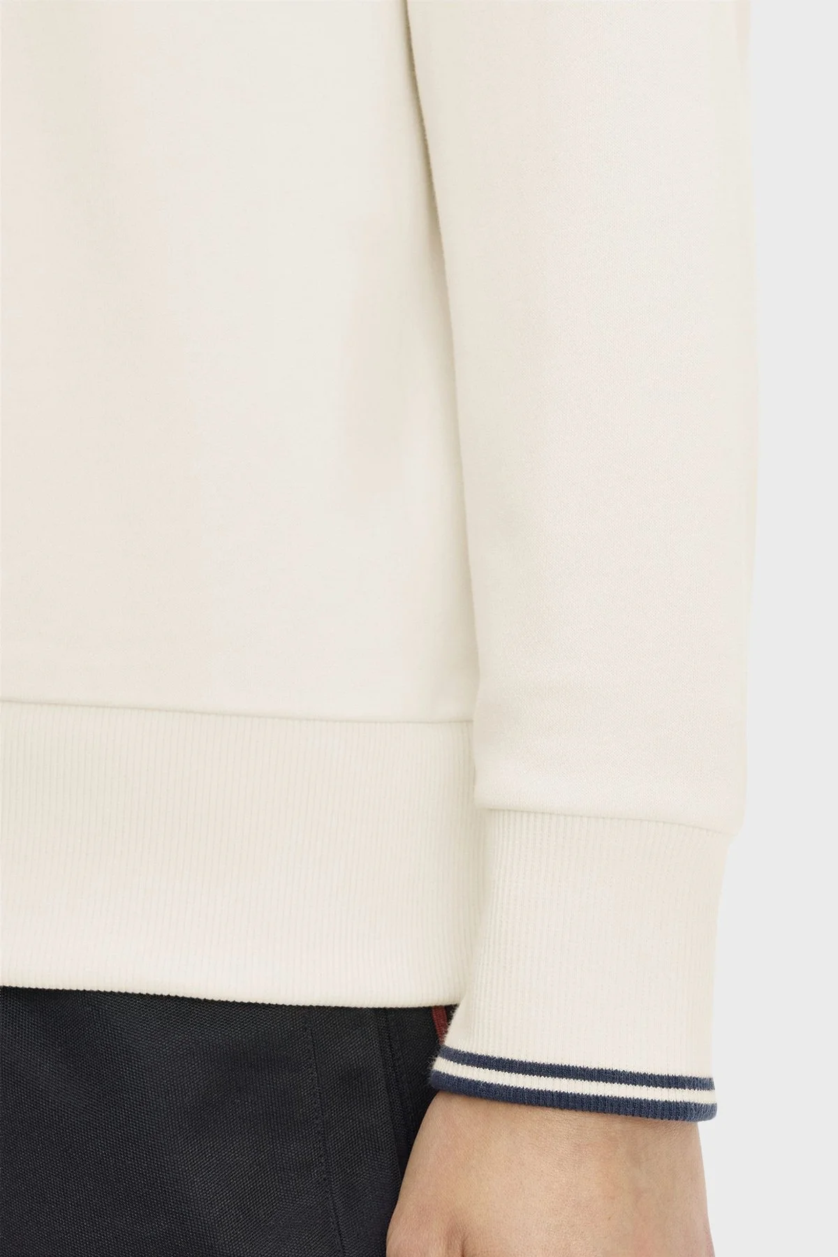 Fred Perry Regular Fit Fermuarlı Polo Yaka Erkek Sweat M2426 170 Ekru - 6