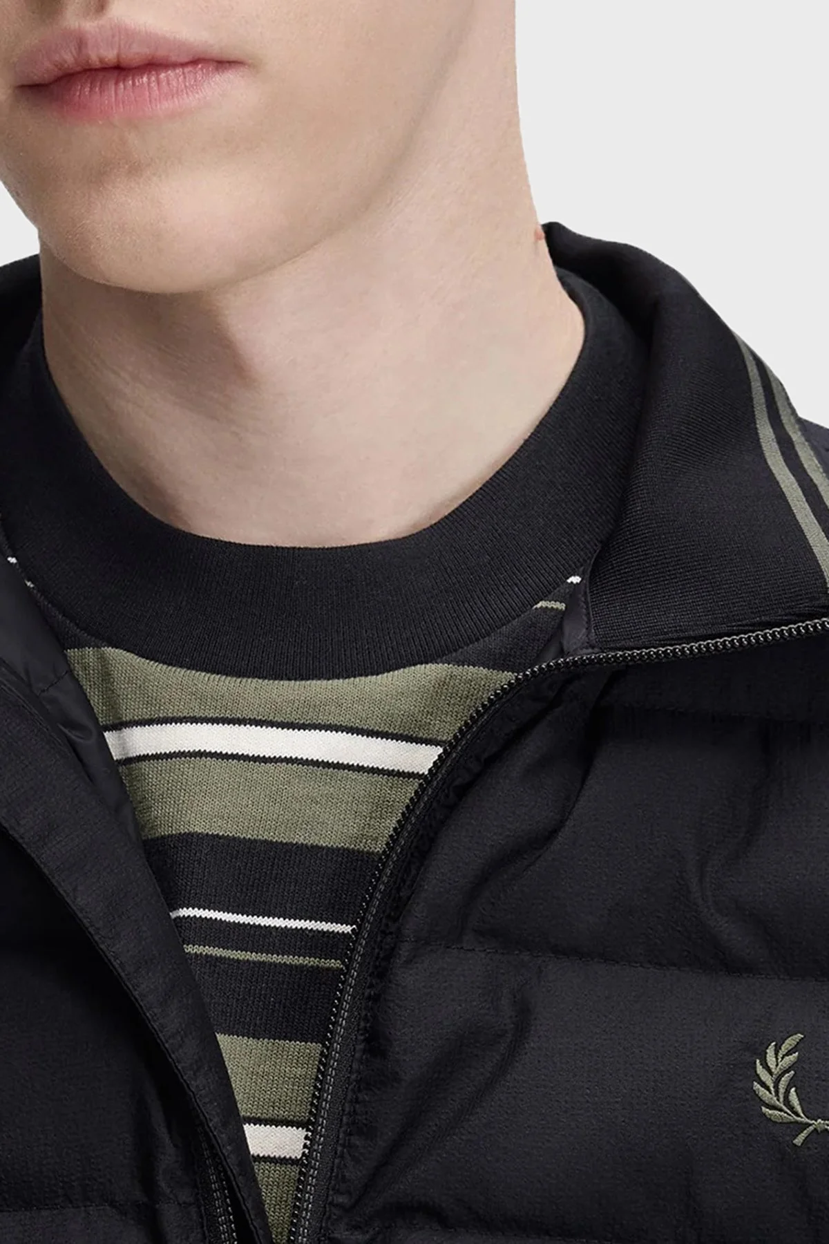 Fred Perry Regular Fit İçi Dolgulu Çift Fermuarlı Unisex Mont J1309 184 Siyah - 5