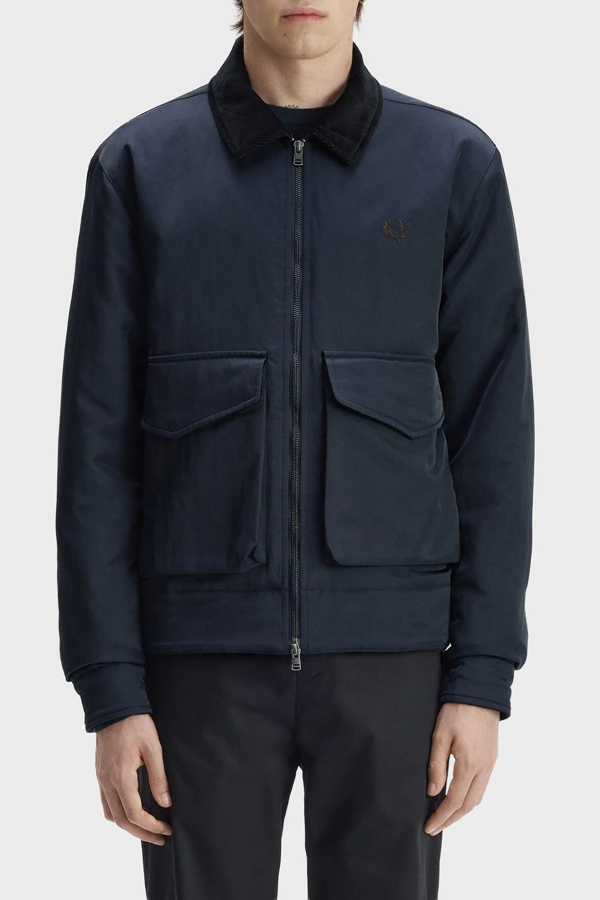 Fred Perry Regular Fit Kadife Yaka Unisex Mont J3316 608 Lacivert - 1