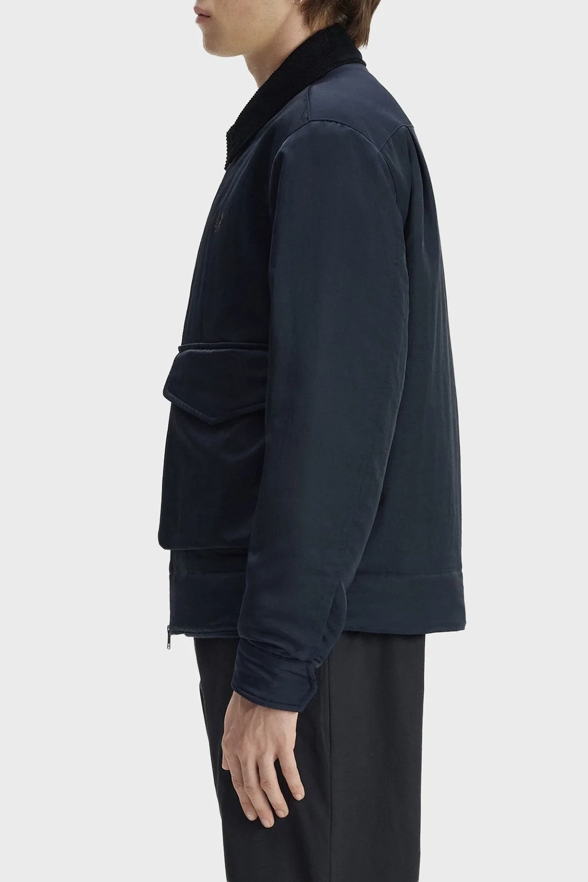 Fred Perry Regular Fit Kadife Yaka Unisex Mont J3316 608 Lacivert - 3