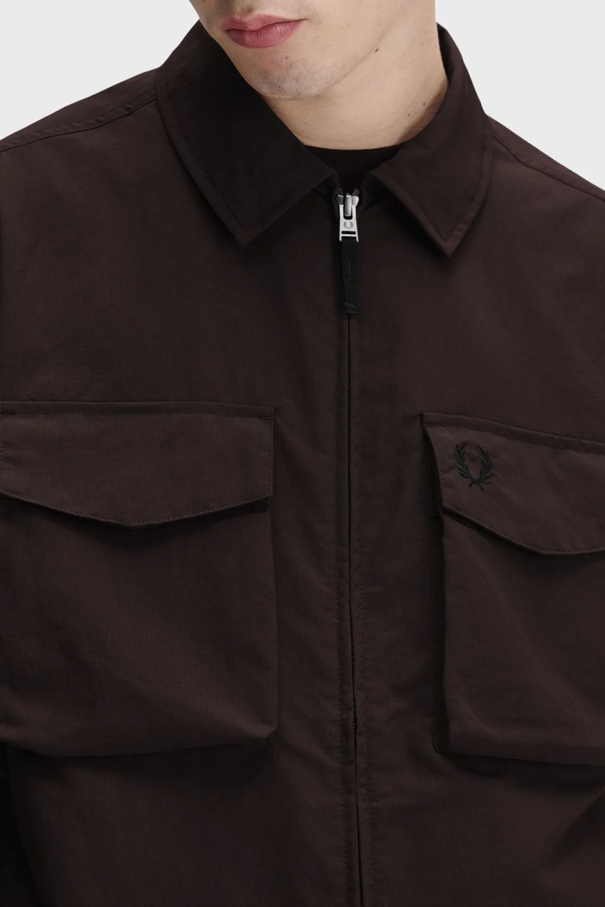 Fred Perry Regular Fit Yaka Erkek Gömlek M2402 33C Kahve - 4