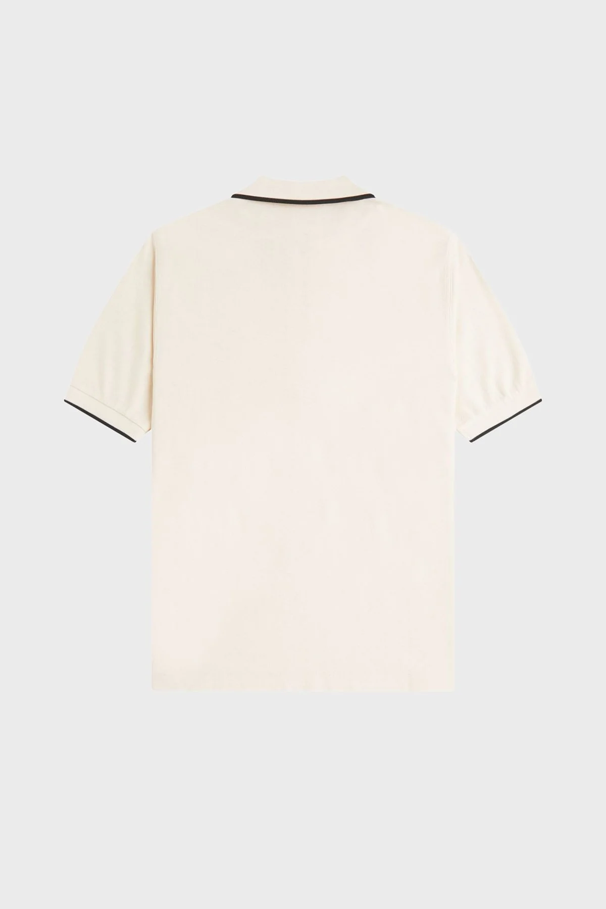 Fred Perry Şerit Detaylı % 100 Pamuk Regular Fit Yarım Fermuarlı Erkek Polo M2383 560 EKRU - 7