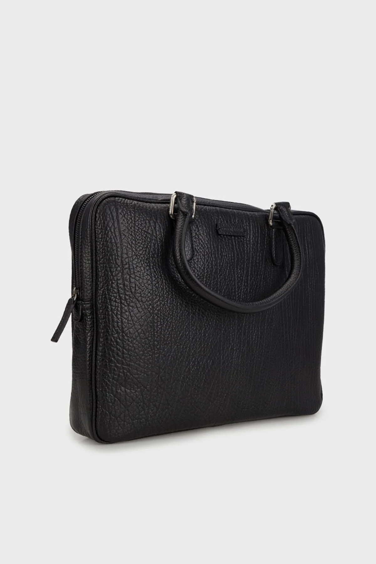 Giorgio Armani Deri Logolu Erkek Çanta YGMM97 YH737 80001 SİYAH - 3