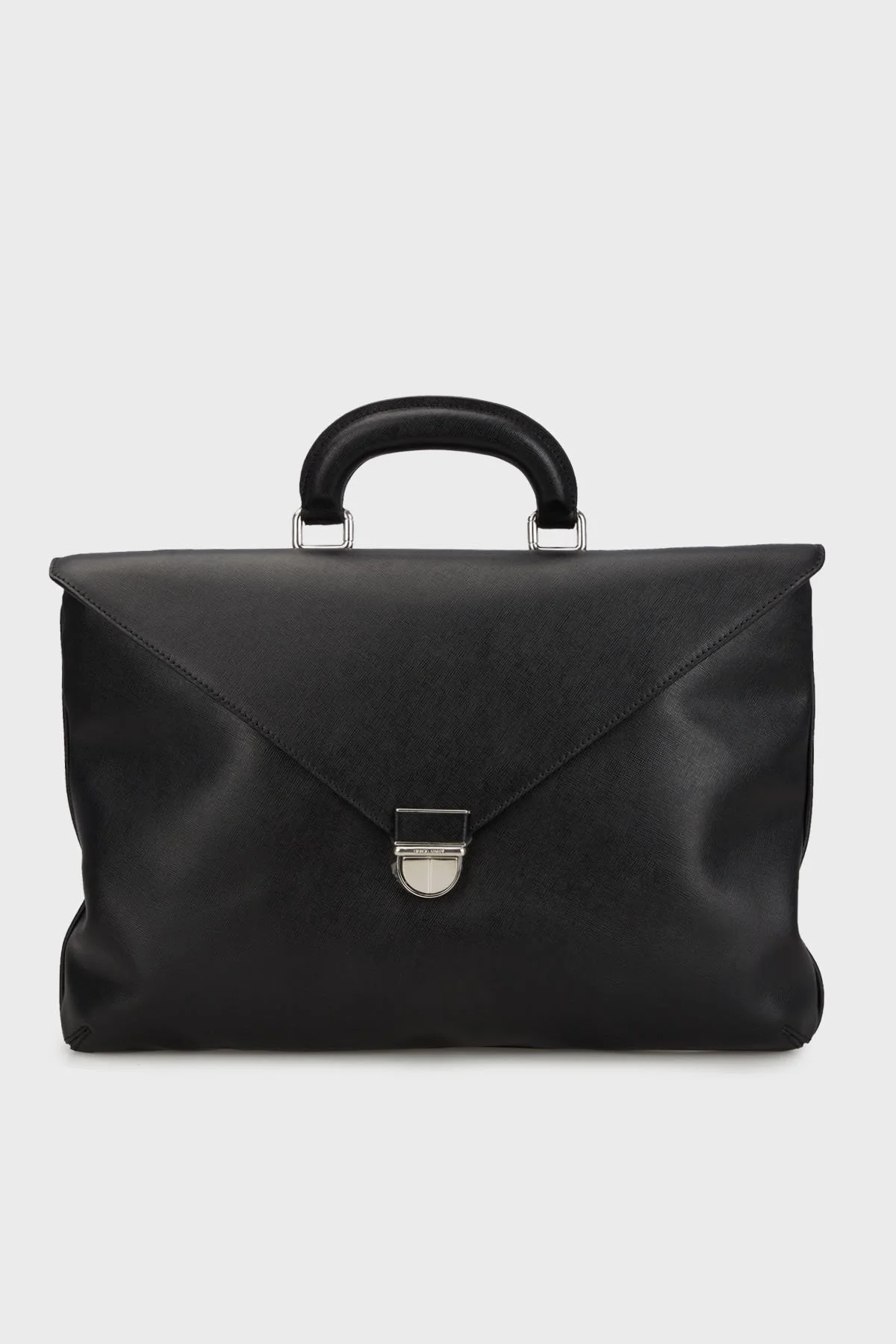 Giorgio Armani Deri Logolu Evrak Erkek Çanta YGMA27 YH060 80001 SİYAH - 1