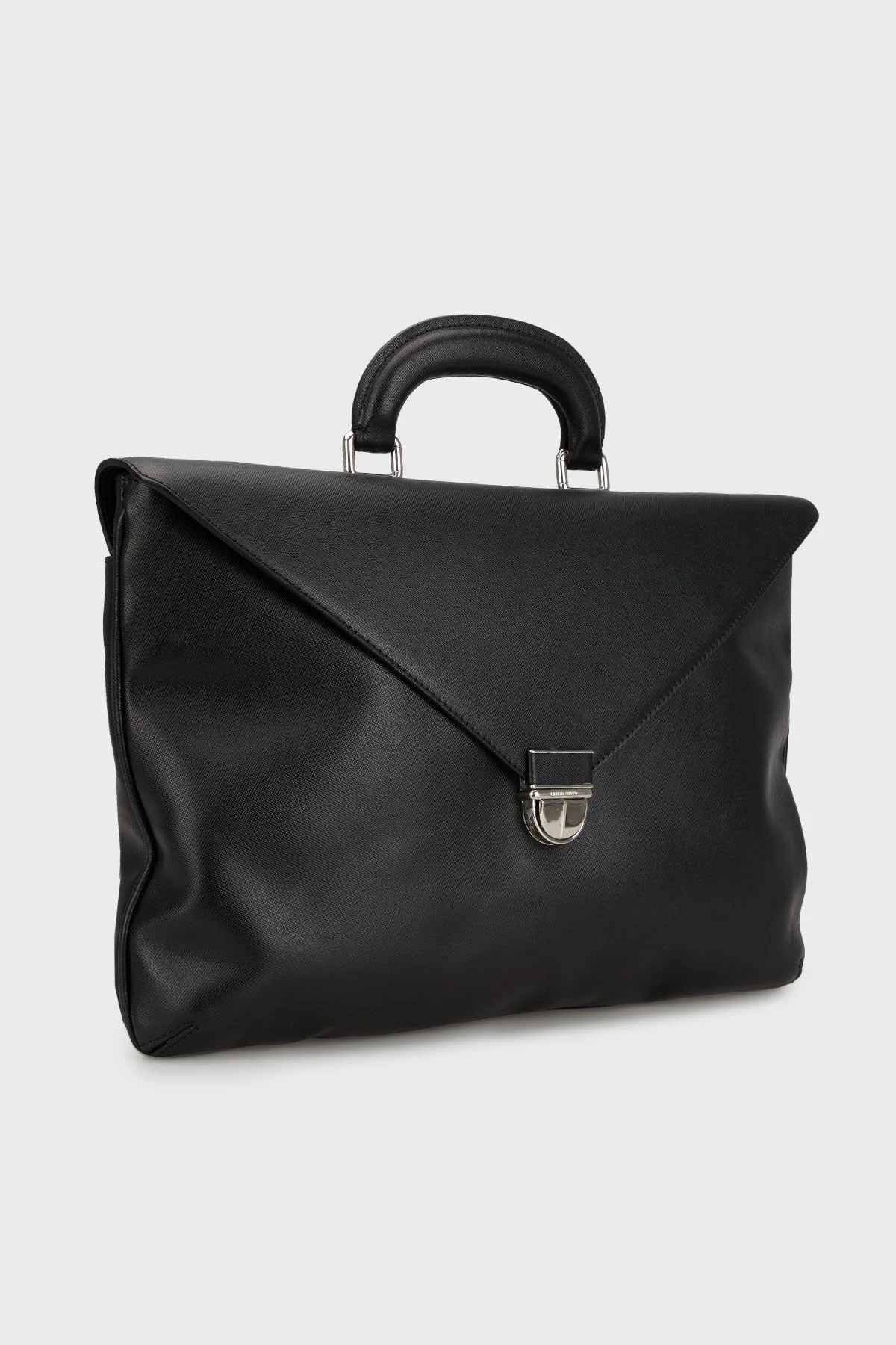 Giorgio Armani Deri Logolu Evrak Erkek Çanta YGMA27 YH060 80001 SİYAH - 2