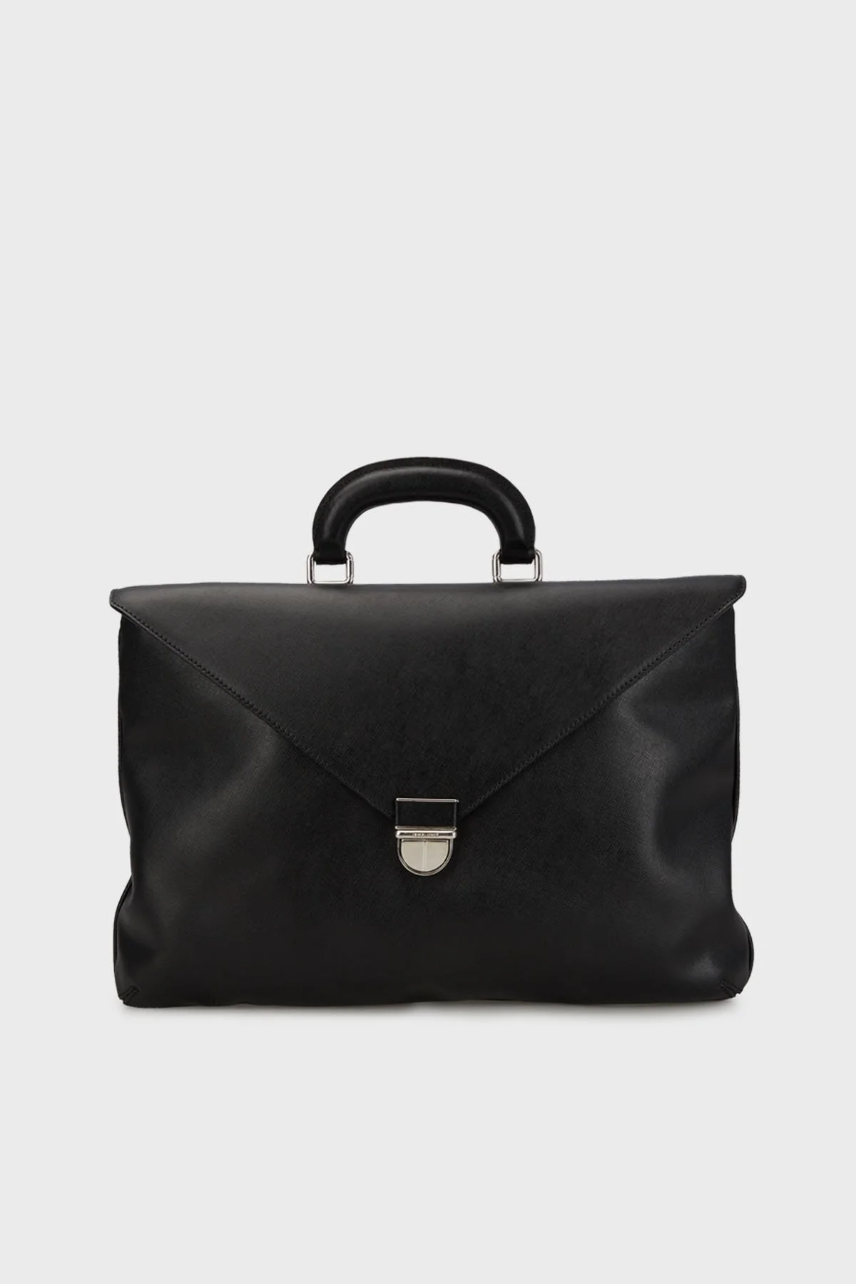 Giorgio Armani Deri Logolu Evrak Erkek Çanta YGMA27 YH060 80001 SİYAH - 4