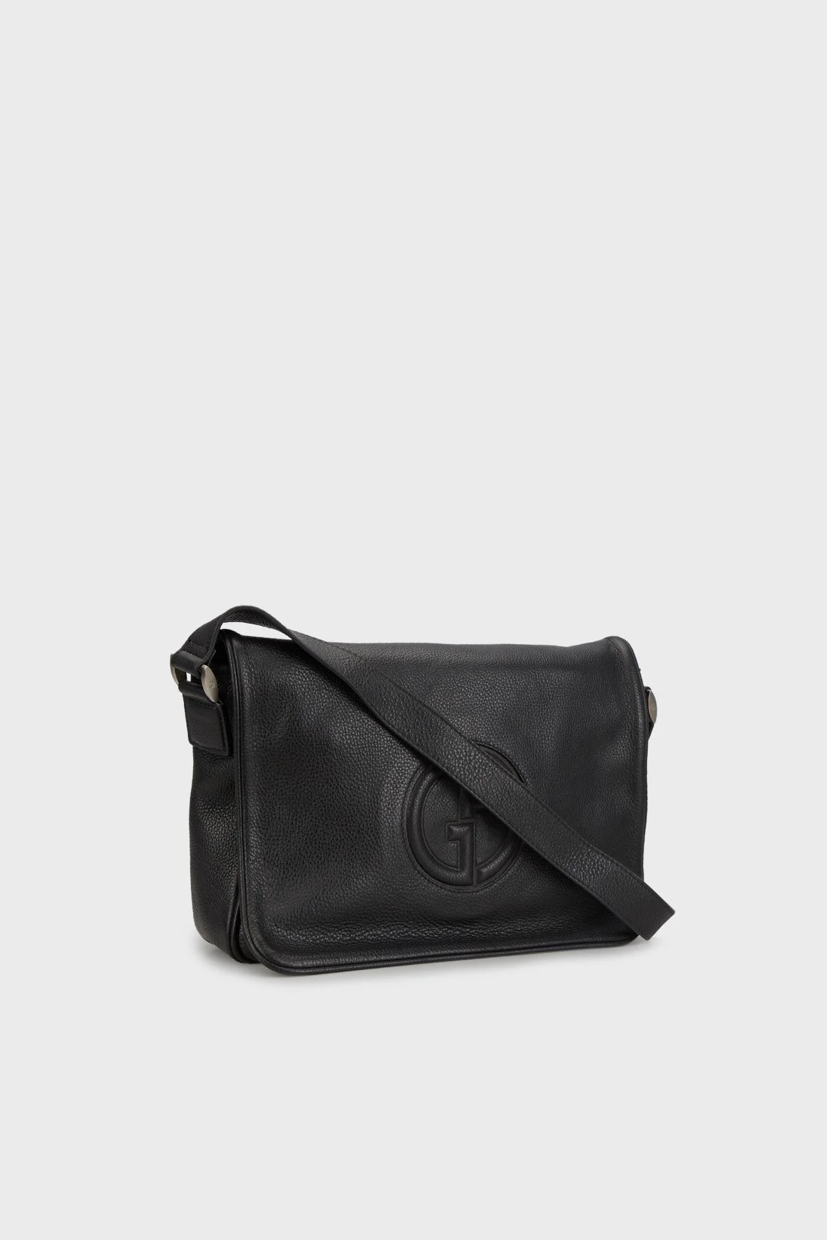 Giorgio Armani Logolu Ayarlanabilir Askılı Erkek Çanta Y2M006 YH165 80001 SİYAH - 2