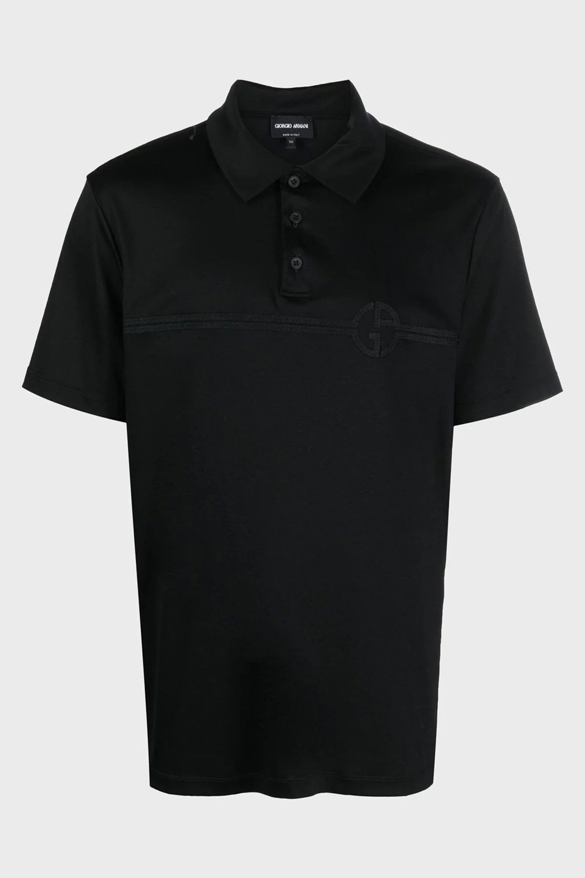 Giorgio Armani Logolu Pamuklu Erkek Polo Yaka T Shirt 3RSF70 SJTKZ FBWIF SİYAH - 5