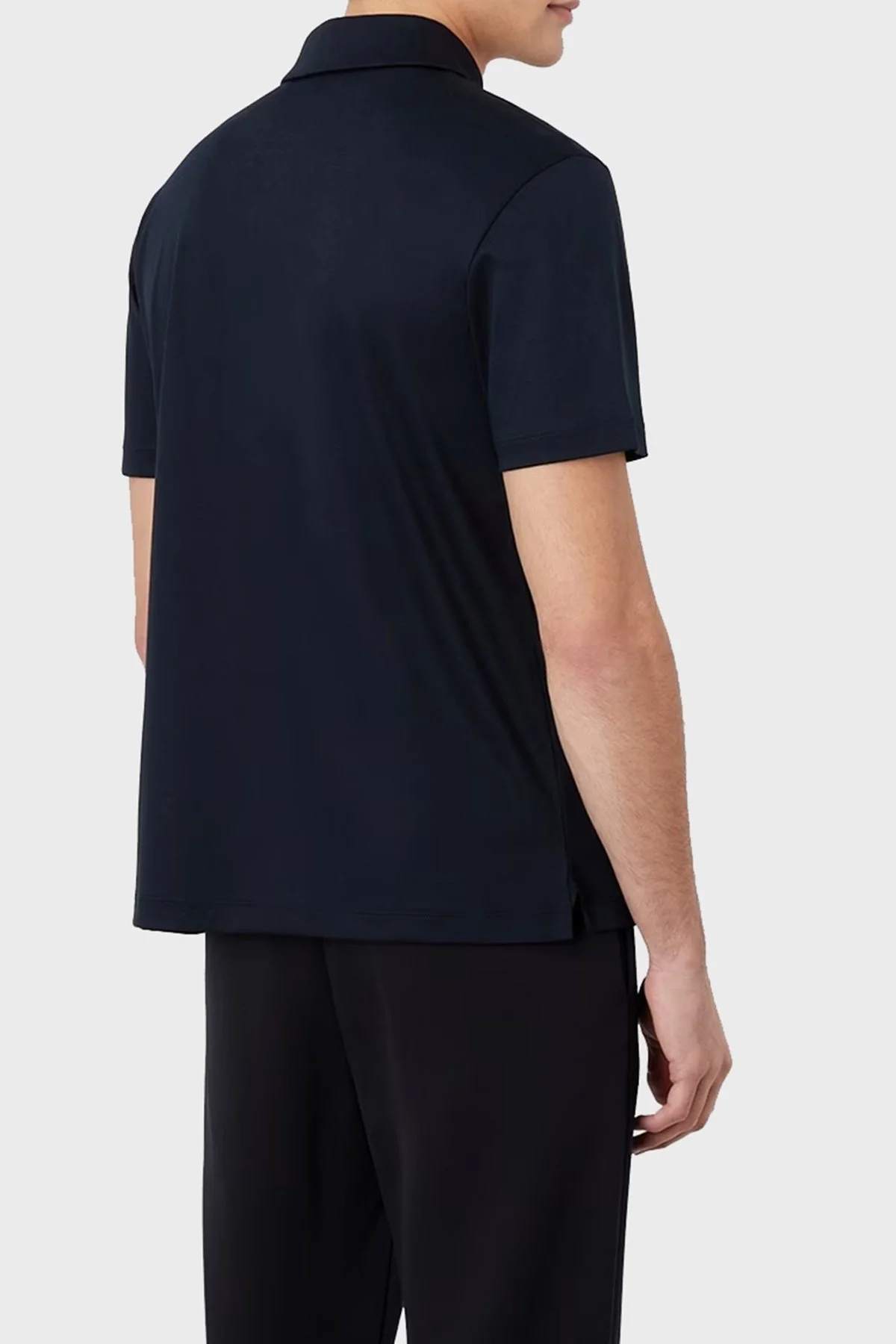 Giorgio Armani Logolu Pamuklu Erkek Polo Yaka T Shirt 3RSF70 SJTKZ FC99 LACİVERT - 2