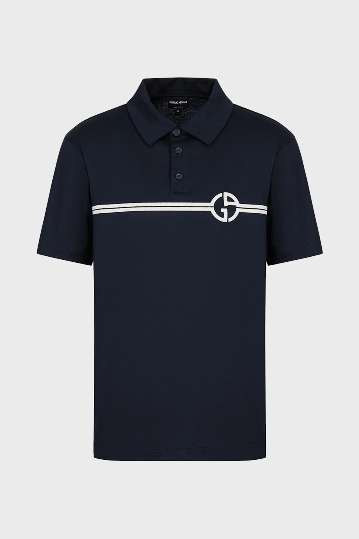 Giorgio Armani Logolu Pamuklu Erkek Polo Yaka T Shirt 3RSF70 SJTKZ FC99 LACİVERT - 5