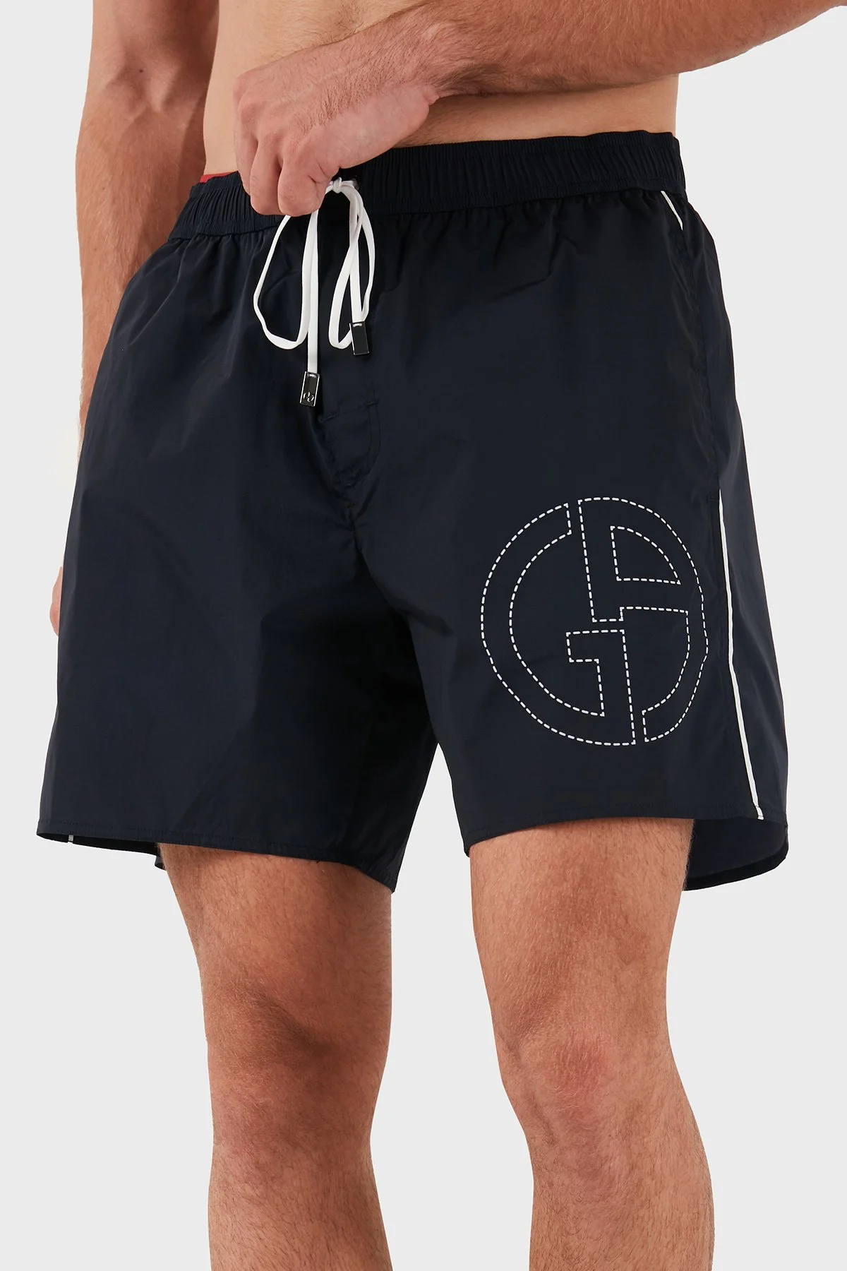 Giorgio Armani Logolu Regular Fit Cepli Erkek Mayo Short 200385 3F919 00136 LACİVERT - 3