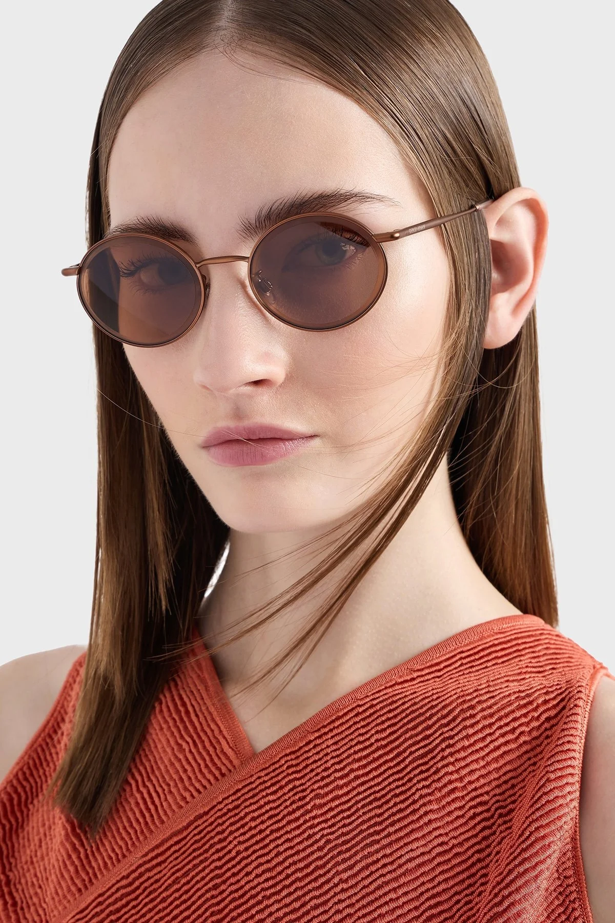 Giorgio Armani Oval Güneş Bayan Gözlük 0AR6170 320173 51 Mat Bronz-Kahve - 7