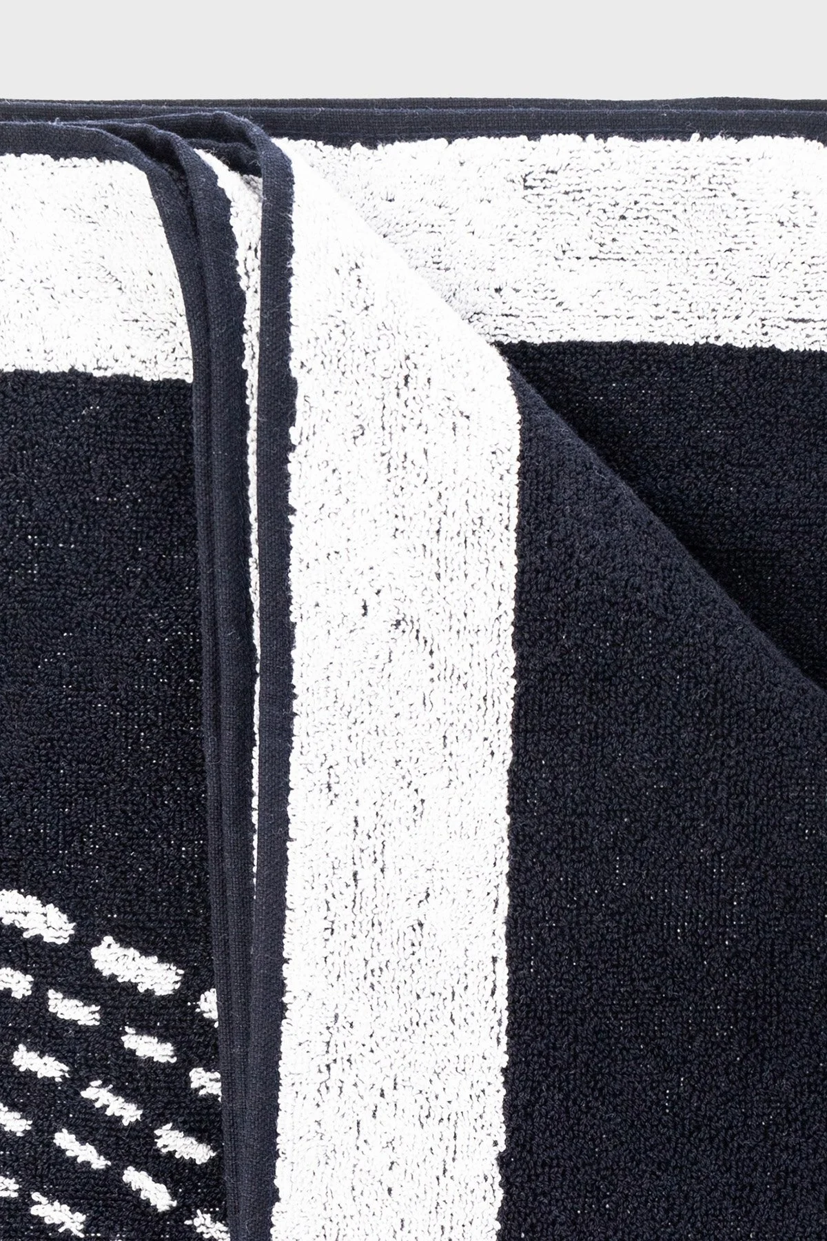 Giorgio Armani Pamuklu 100 x 180 cm Pilaj Havlusu Erkek Plaj Havlusu 200380 3F953 11635 LACİVERT - 8