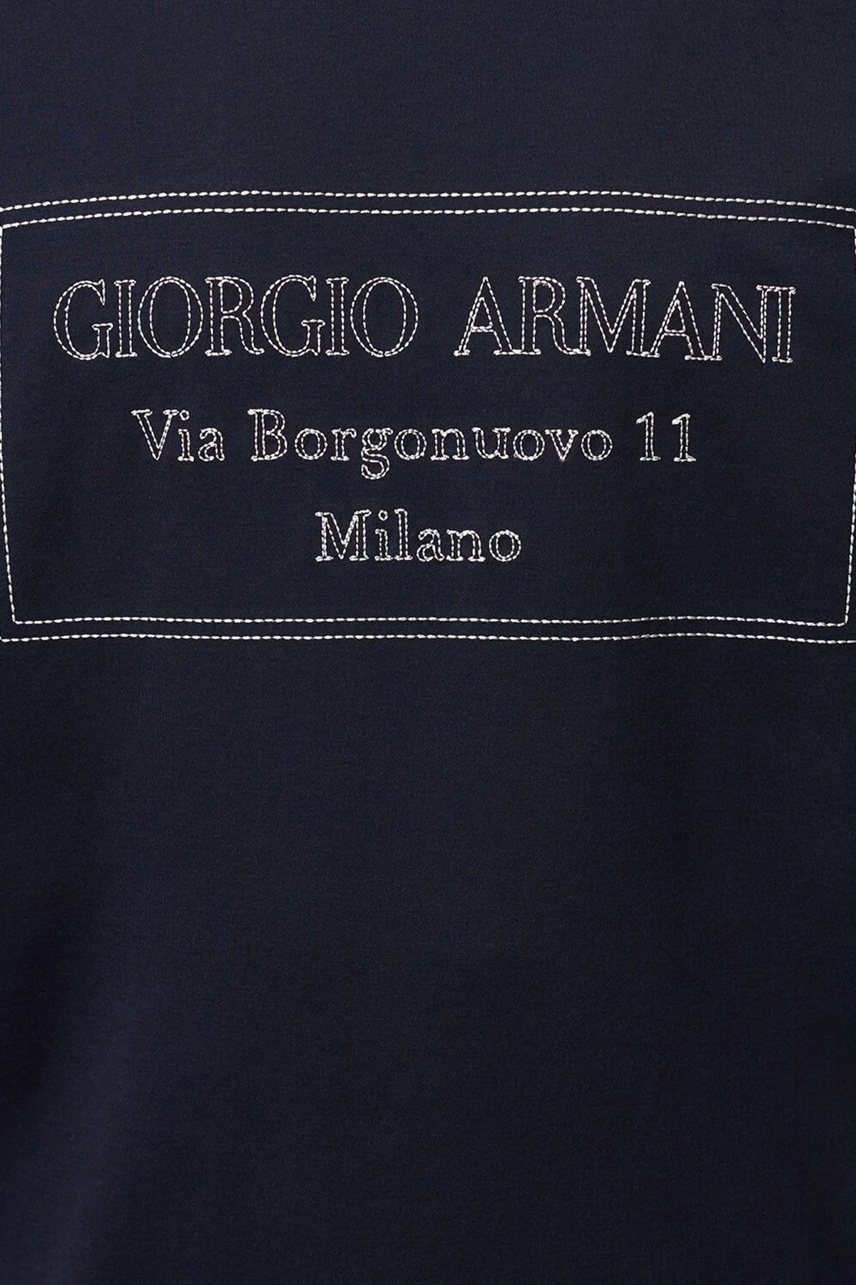 Giorgio Armani Pamuklu Bisiklet Yaka Erkek T Shirt 6RSM53 SJPBZ UBWF LACİVERT - 4