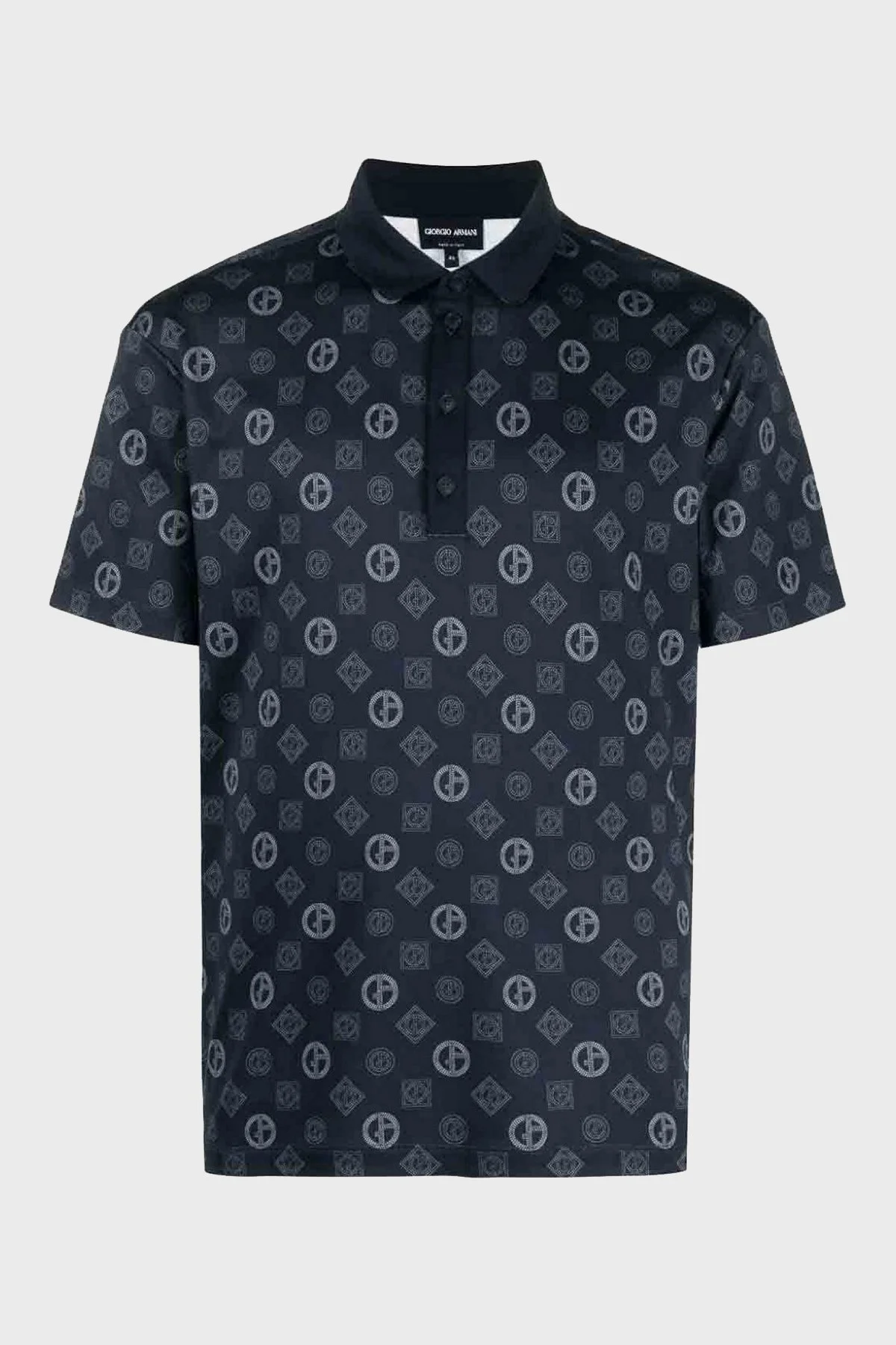 Giorgio Armani Pamuklu Logo Baskılı Erkek Polo Yaka T Shirt 6RSF53 SJGJZ FBWF LACİVERT - 5