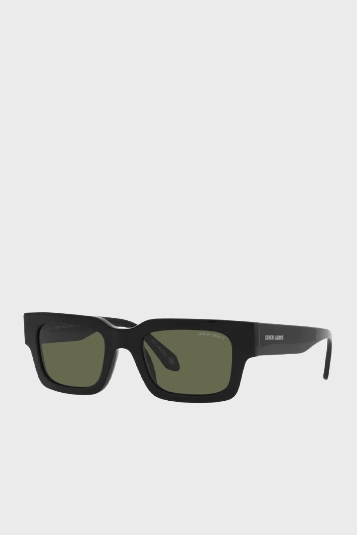 Giorgio Armani Parlak Dikdörtgen Güneş Erkek Gözlük 0AR8184U 587558 52 SİYAH - 3