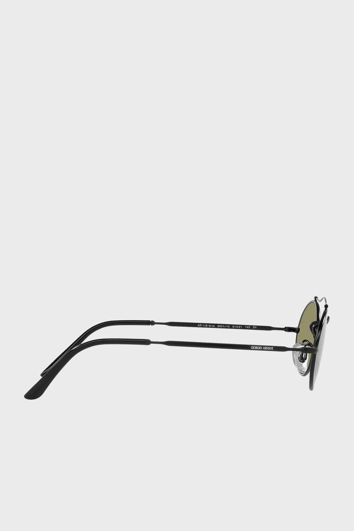 Giorgio Armani Yuvarlak Güneş Erkek Gözlük 0AR115SM 300114 51 Mat Siyah-Yeşil - 10