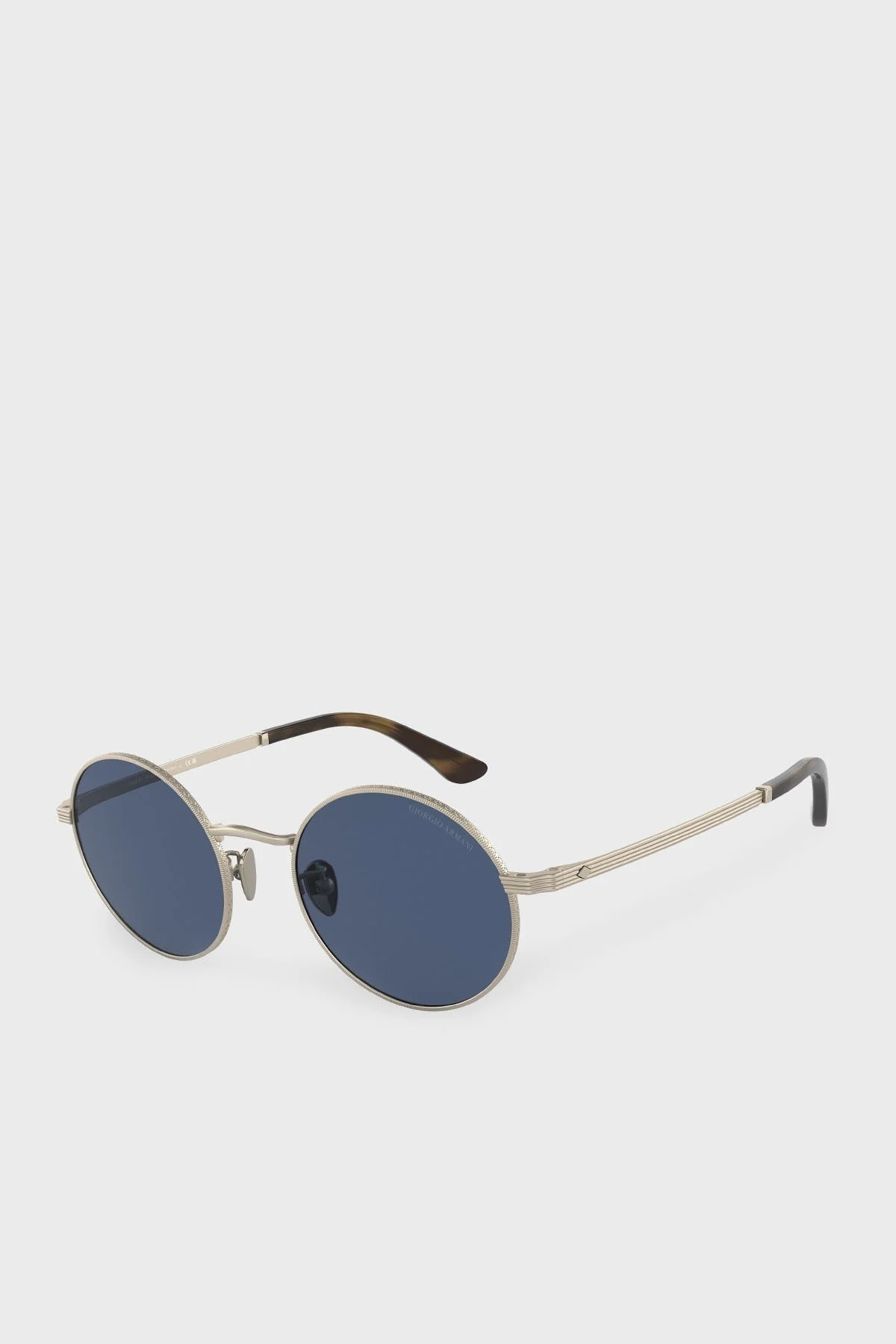 Giorgio Armani Yuvarlak Güneş Erkek Gözlük 0AR6140 300280 50 Mat Uçuk Altın - 1