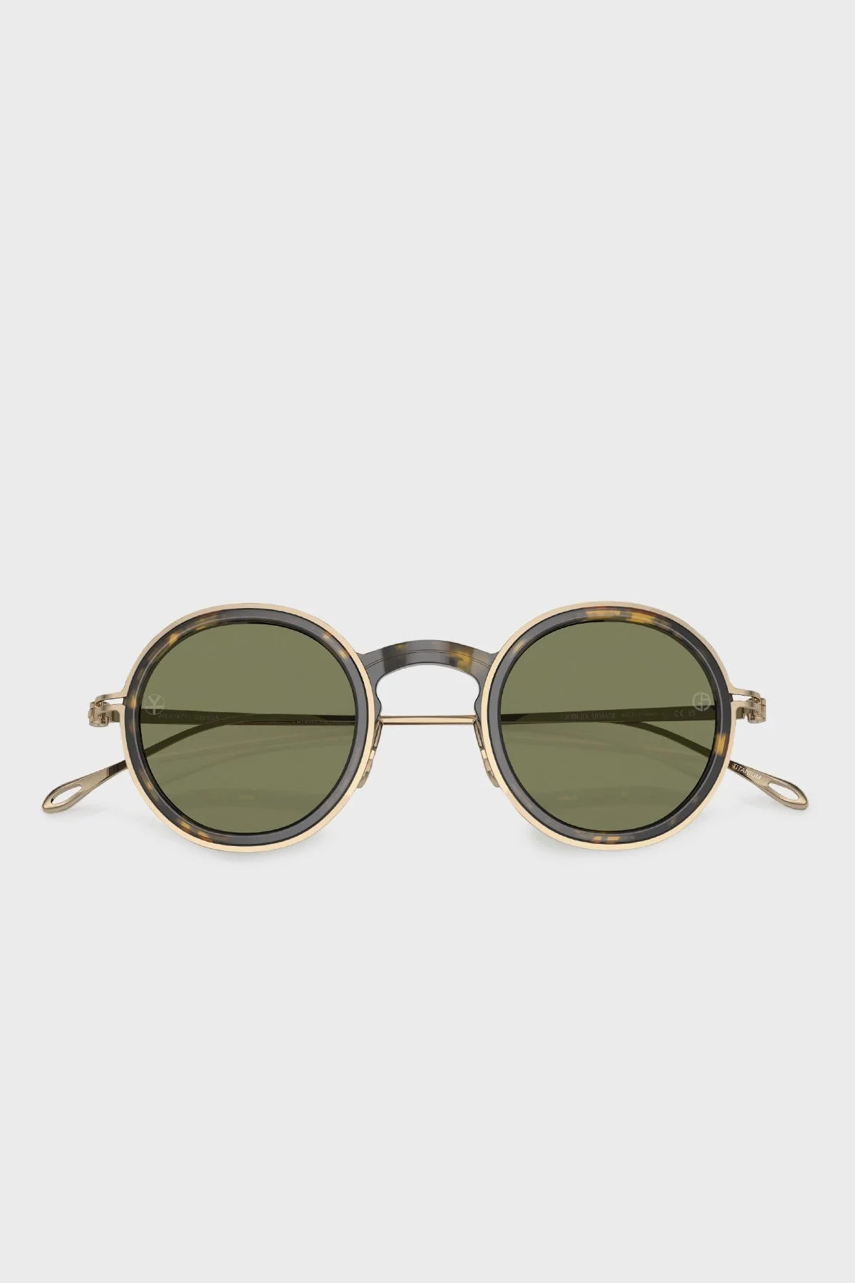Giorgio Armani Yuvarlak Güneş Erkek Gözlük 0AR6147T 33532A 43 Işıltılı Havana-Yeşil - 3