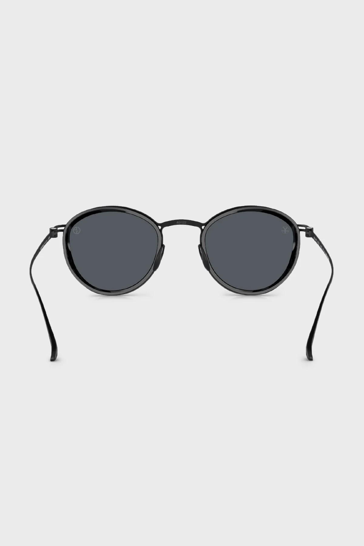 Giorgio Armani Yuvarlak Güneş Erkek Gözlük 0AR6148T 327787 46 Parlak Siyah-Koyu Gri - 2