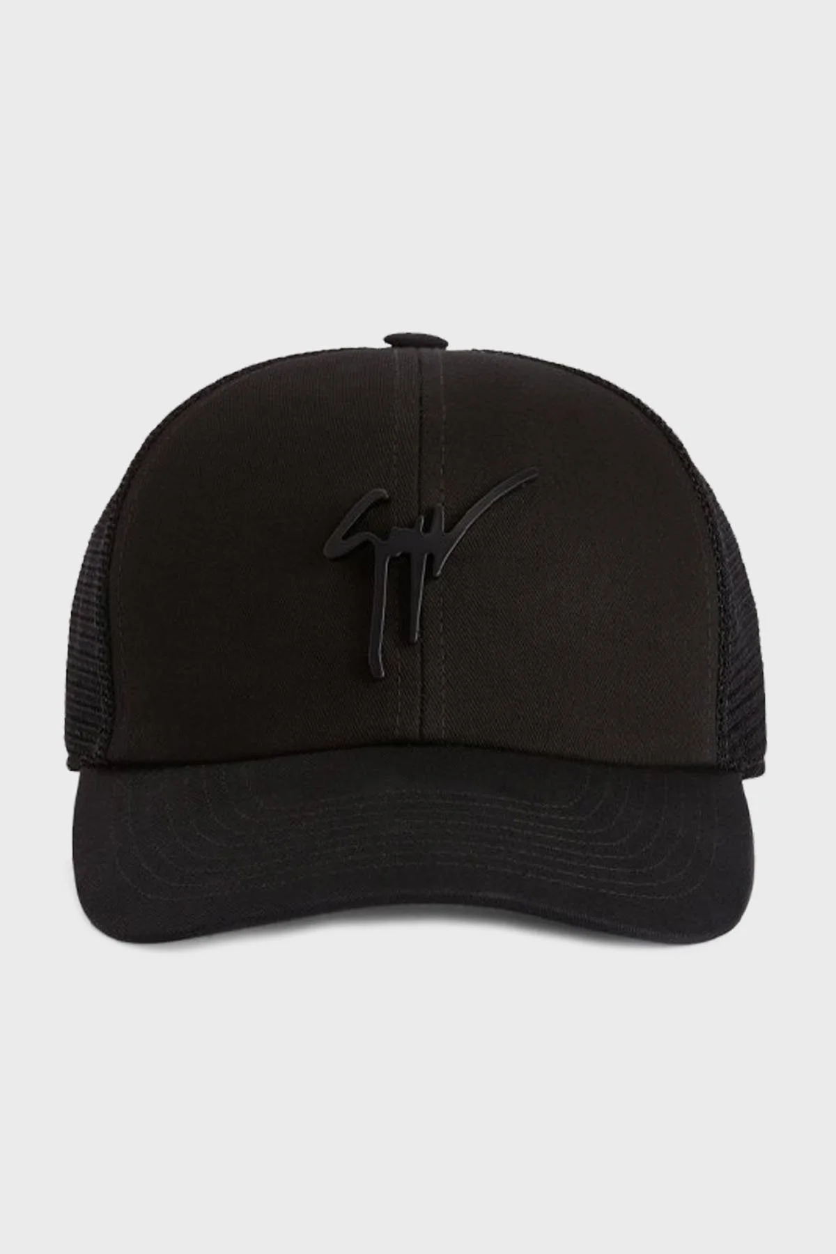 Giuseppe Zanotti % 100 Pamuk Logolu Erkek Şapka EAU4007-001 SİYAH - 5
