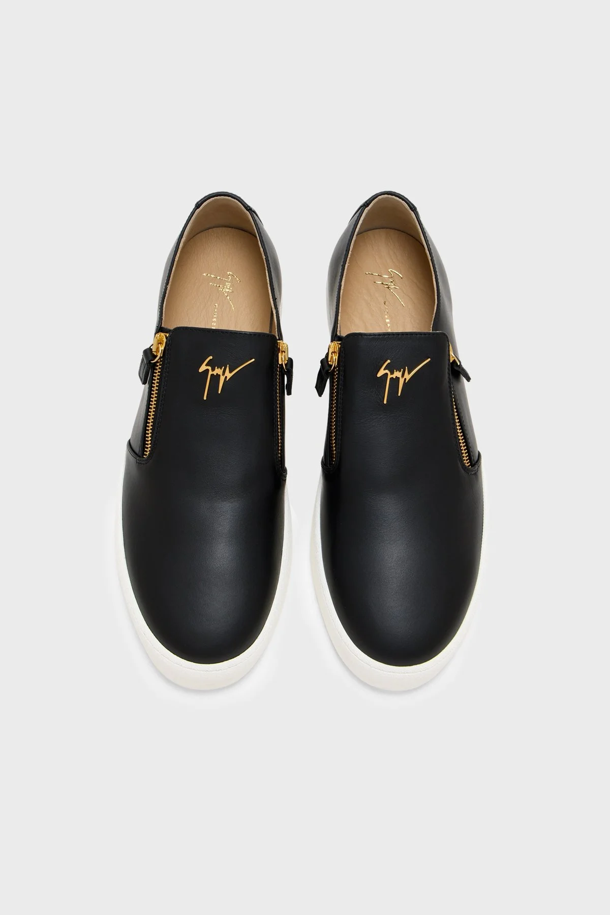 Giuseppe Zanotti Deri Fermuar Detaylı Sneaker Erkek Ayakkabı RM60020-002 SİYAH - 3