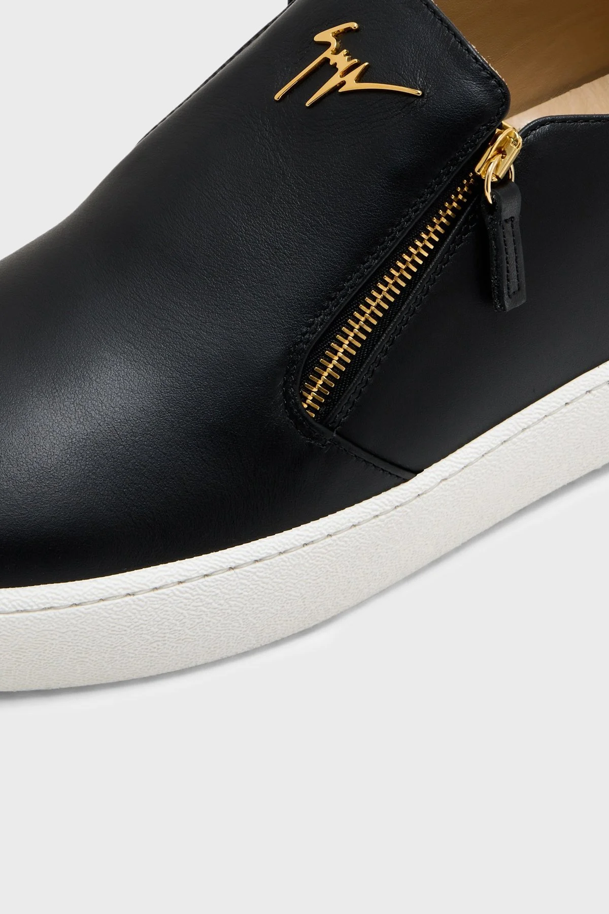 Giuseppe Zanotti Deri Fermuar Detaylı Sneaker Erkek Ayakkabı RM60020-002 SİYAH - 4