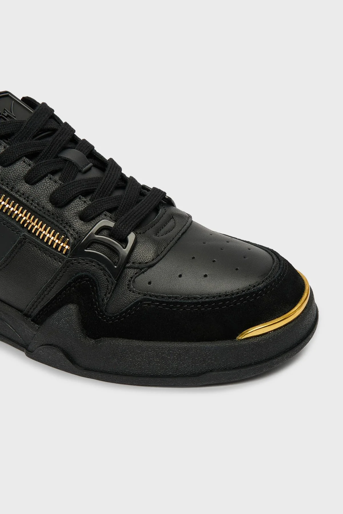 Giuseppe Zanotti Deri Fermuarlı Detaylı Sneaker Erkek Ayakkabı RU50015-001 SİYAH - 6