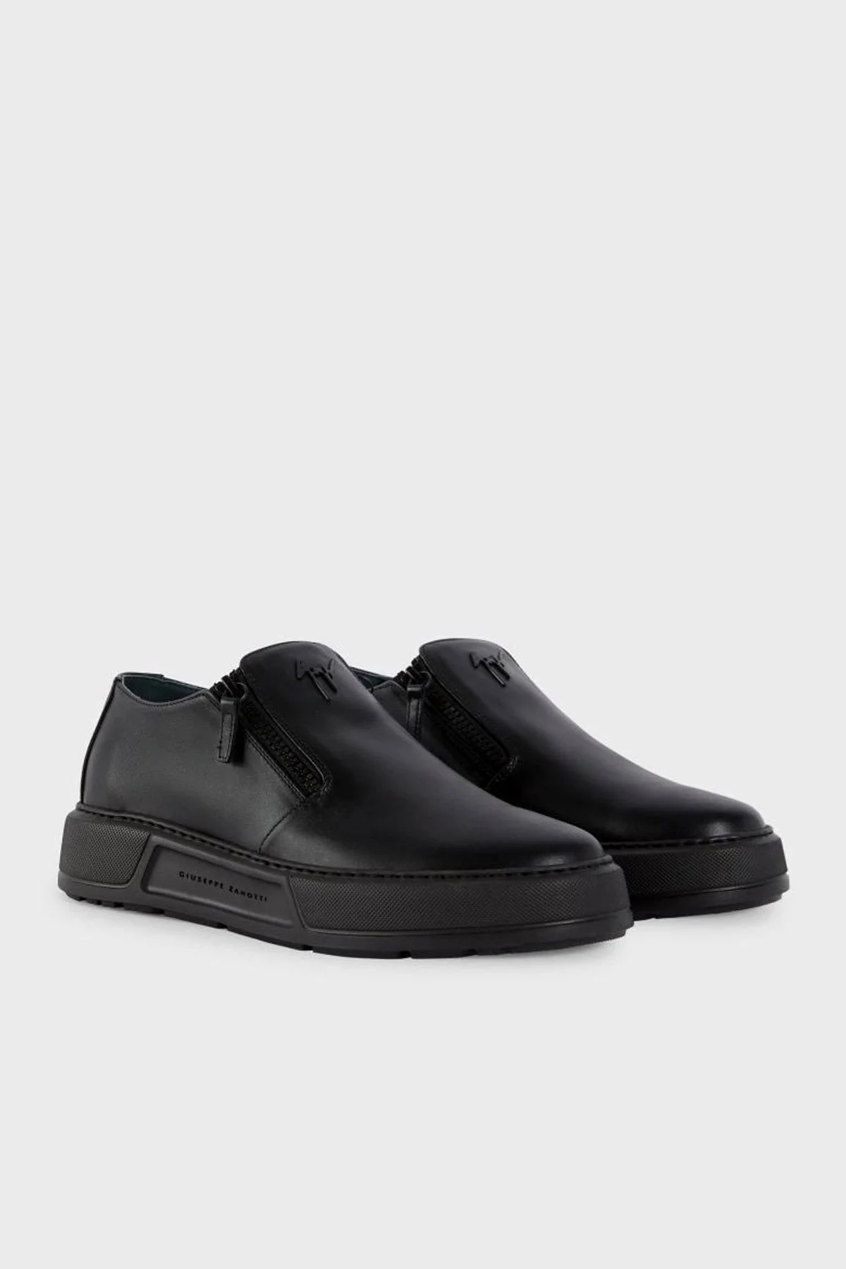 Giuseppe Zanotti Deri Sneaker Erkek Ayakkabı RU60026-001 Siyah - 2