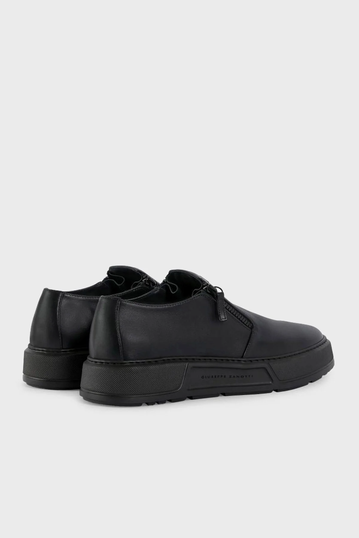 Giuseppe Zanotti Deri Sneaker Erkek Ayakkabı RU60026-001 Siyah - 3