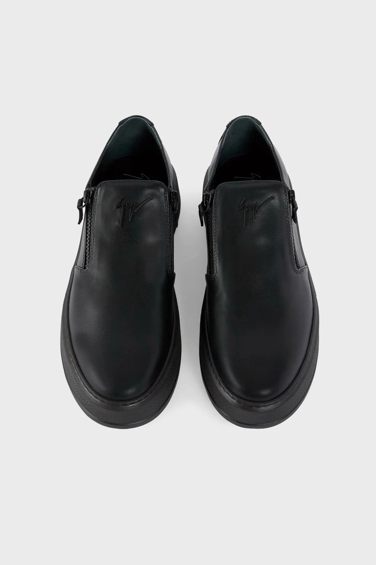 Giuseppe Zanotti Deri Sneaker Erkek Ayakkabı RU60026-001 Siyah - 4