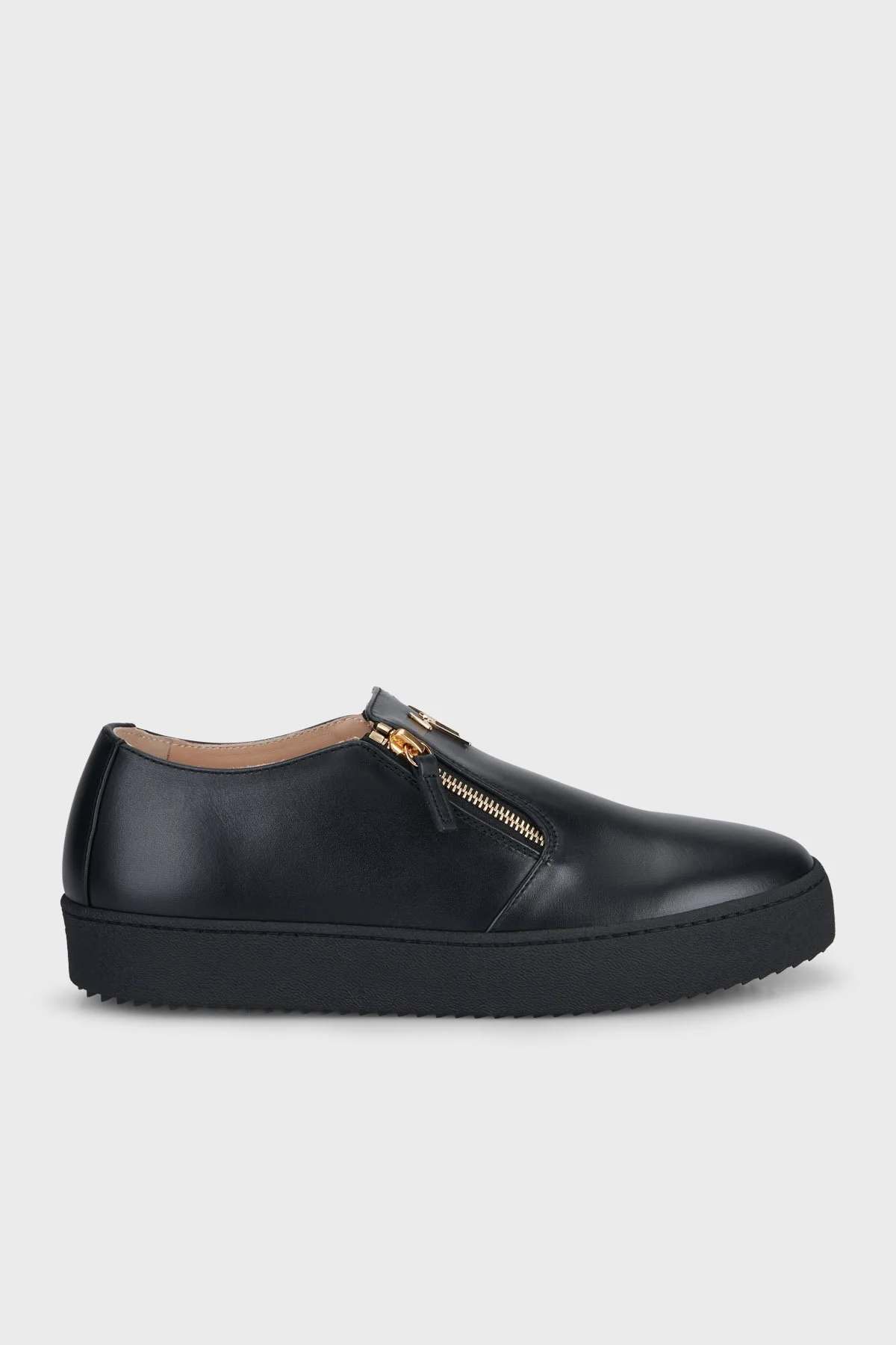 Giuseppe Zanotti Dermuar Detaylı Deri Sneaker Erkek Ayakkabı RM60020-003 Siyah - 1